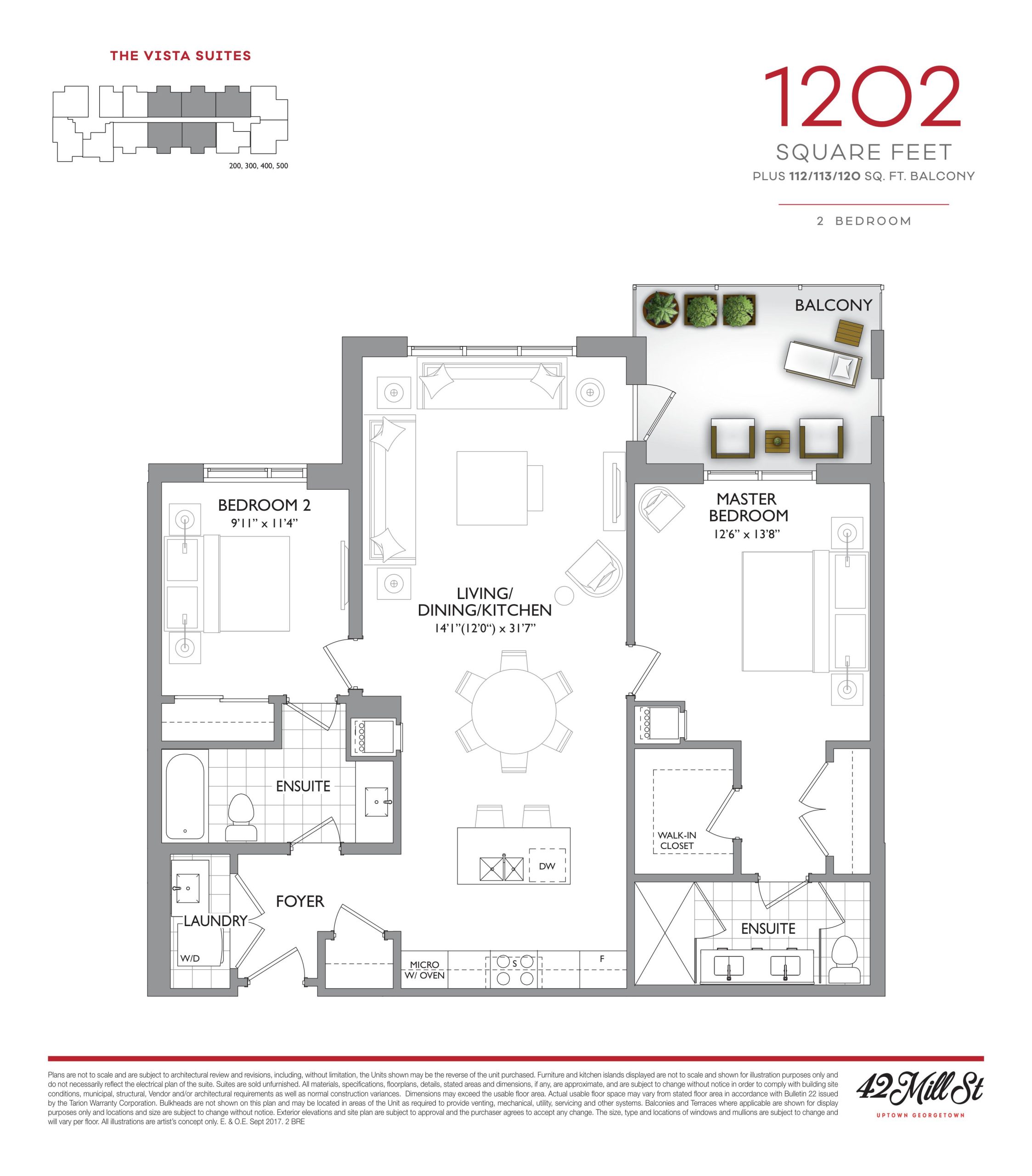 1202 - The Vista Suites floor plan