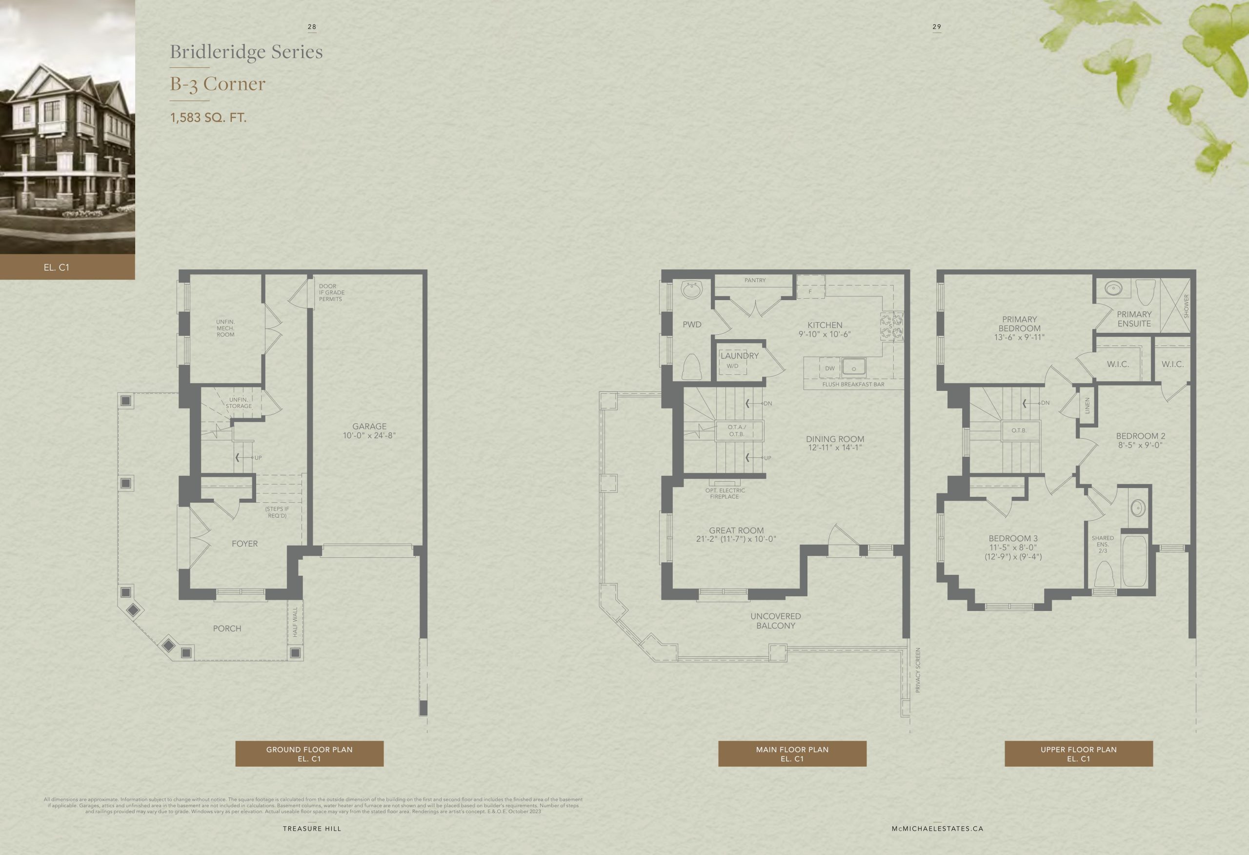 B-3 Corner (C1) floor plan