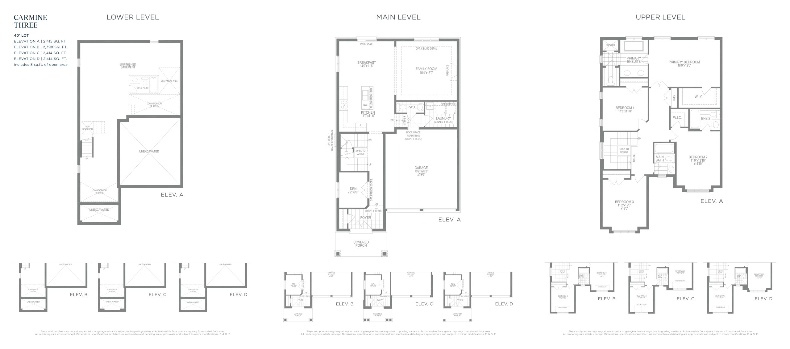 Carmine Three floor plan