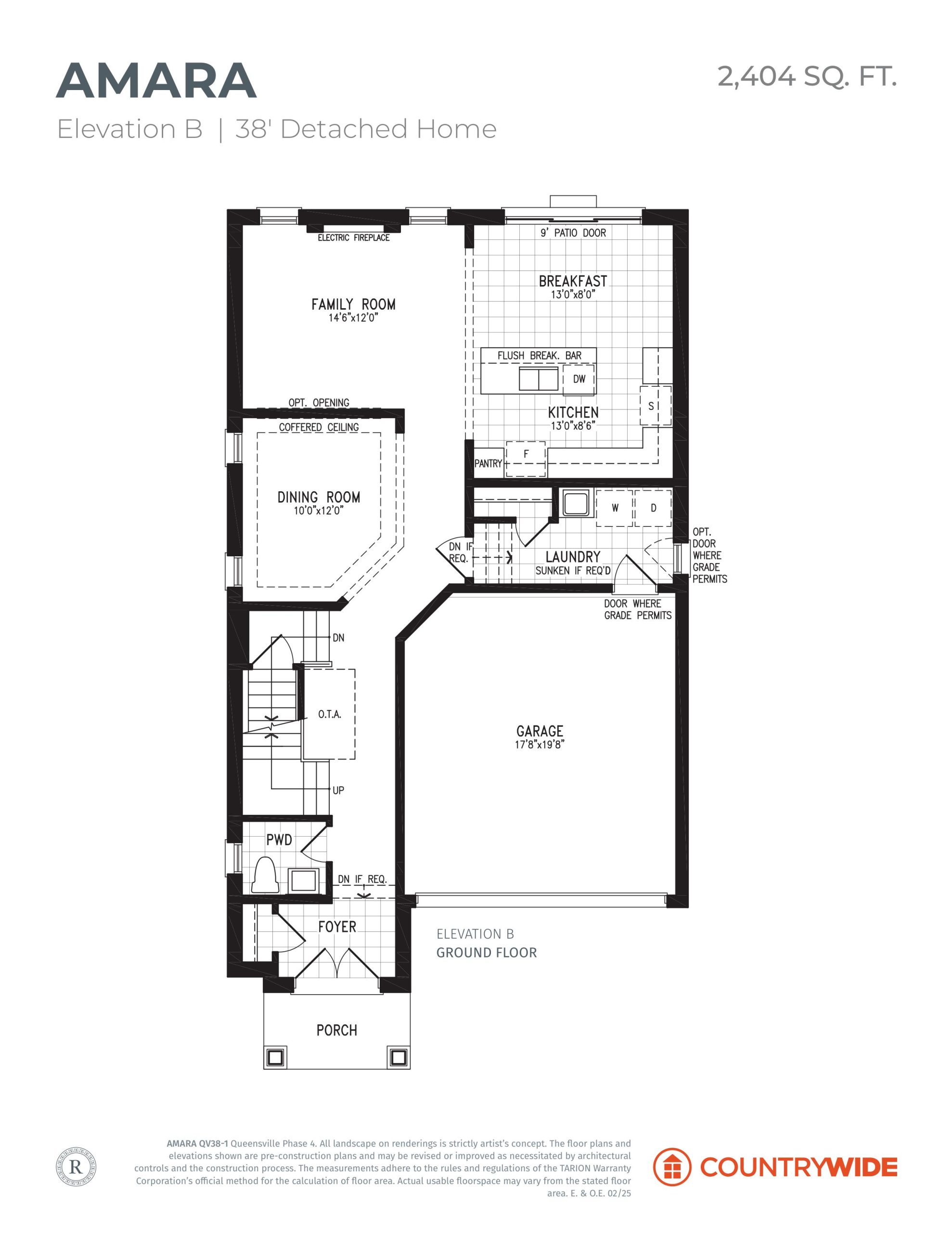 Amara - Elevation B floor plan