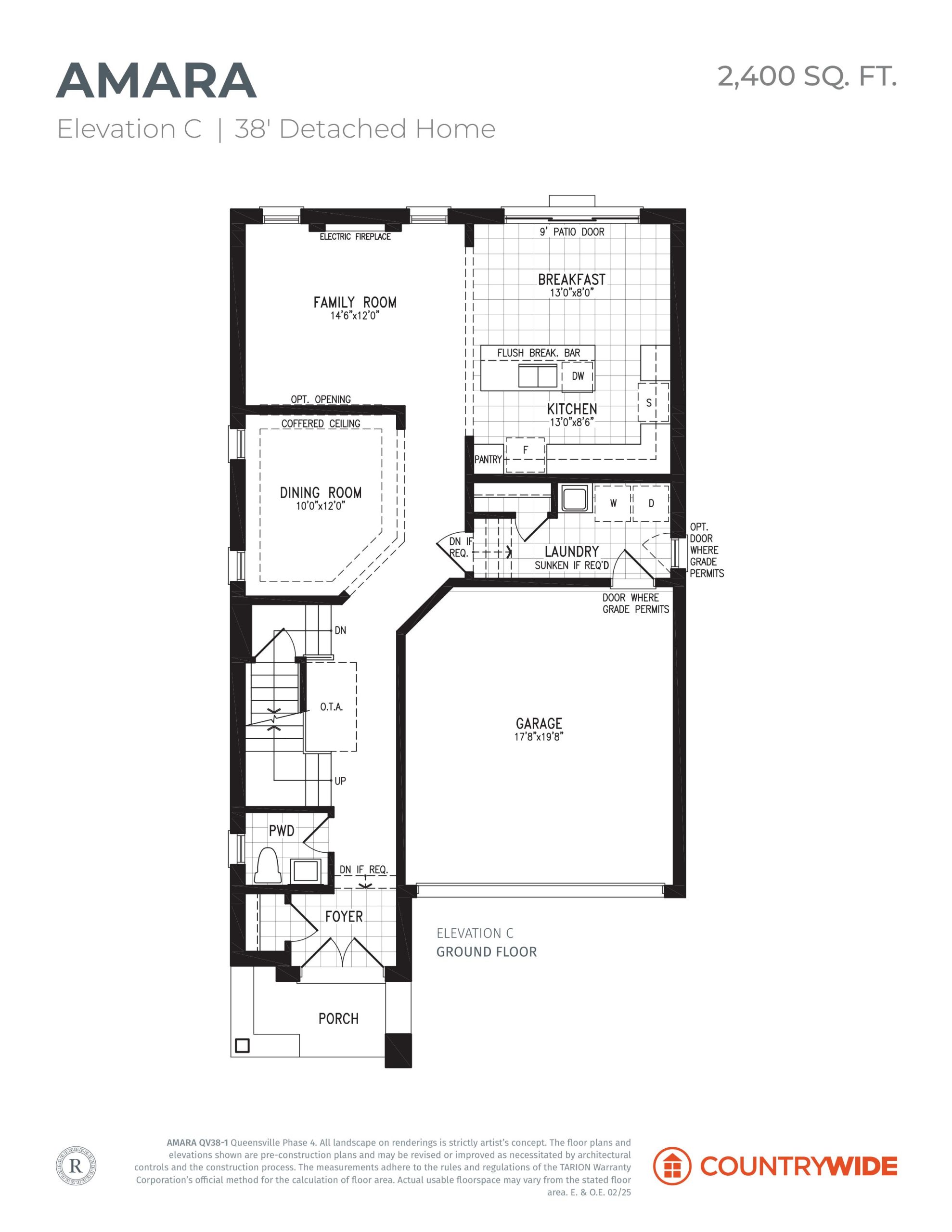 Amara - Elevation C floor plan
