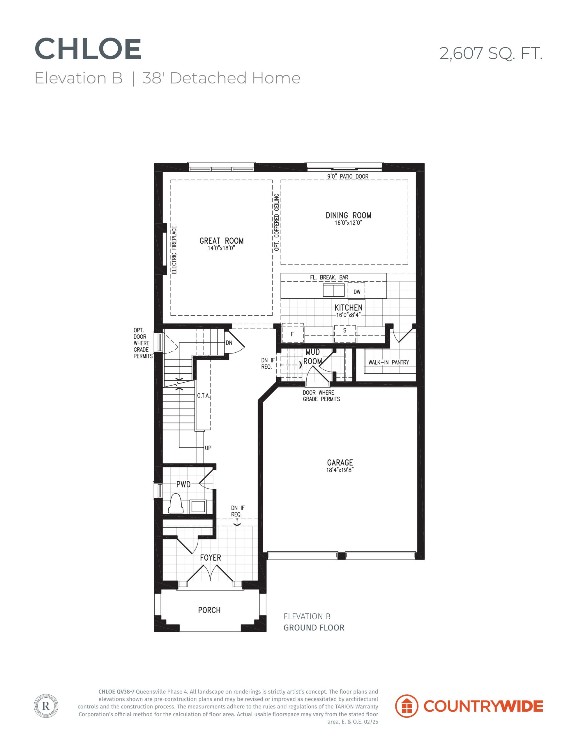 Chloe - Elevation B floor plan