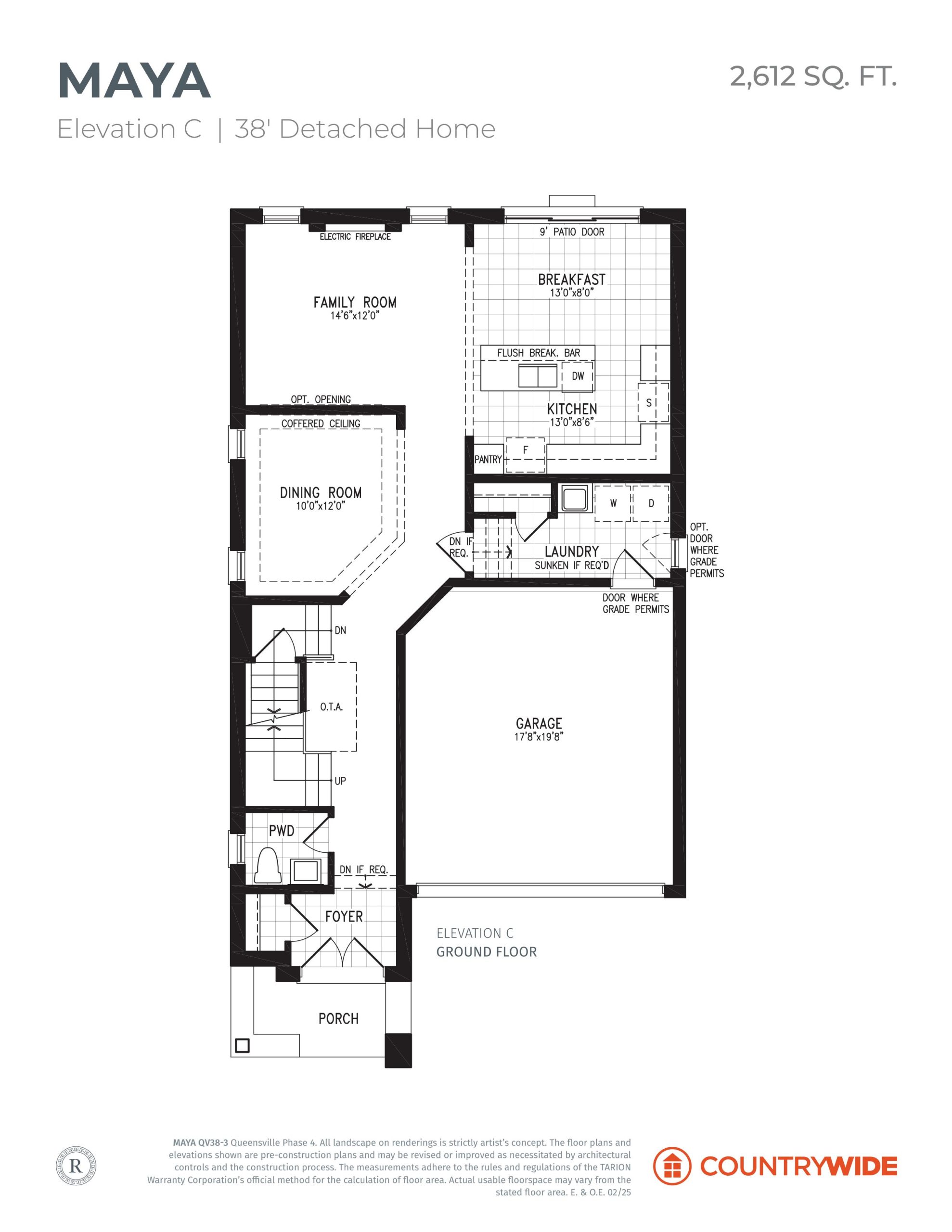 Maya - Elevation C floor plan