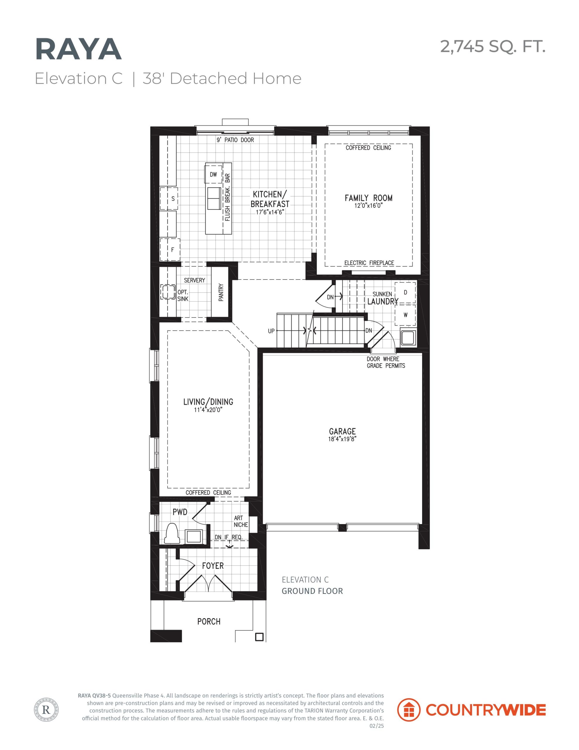 Raya - Elevation C floor plan