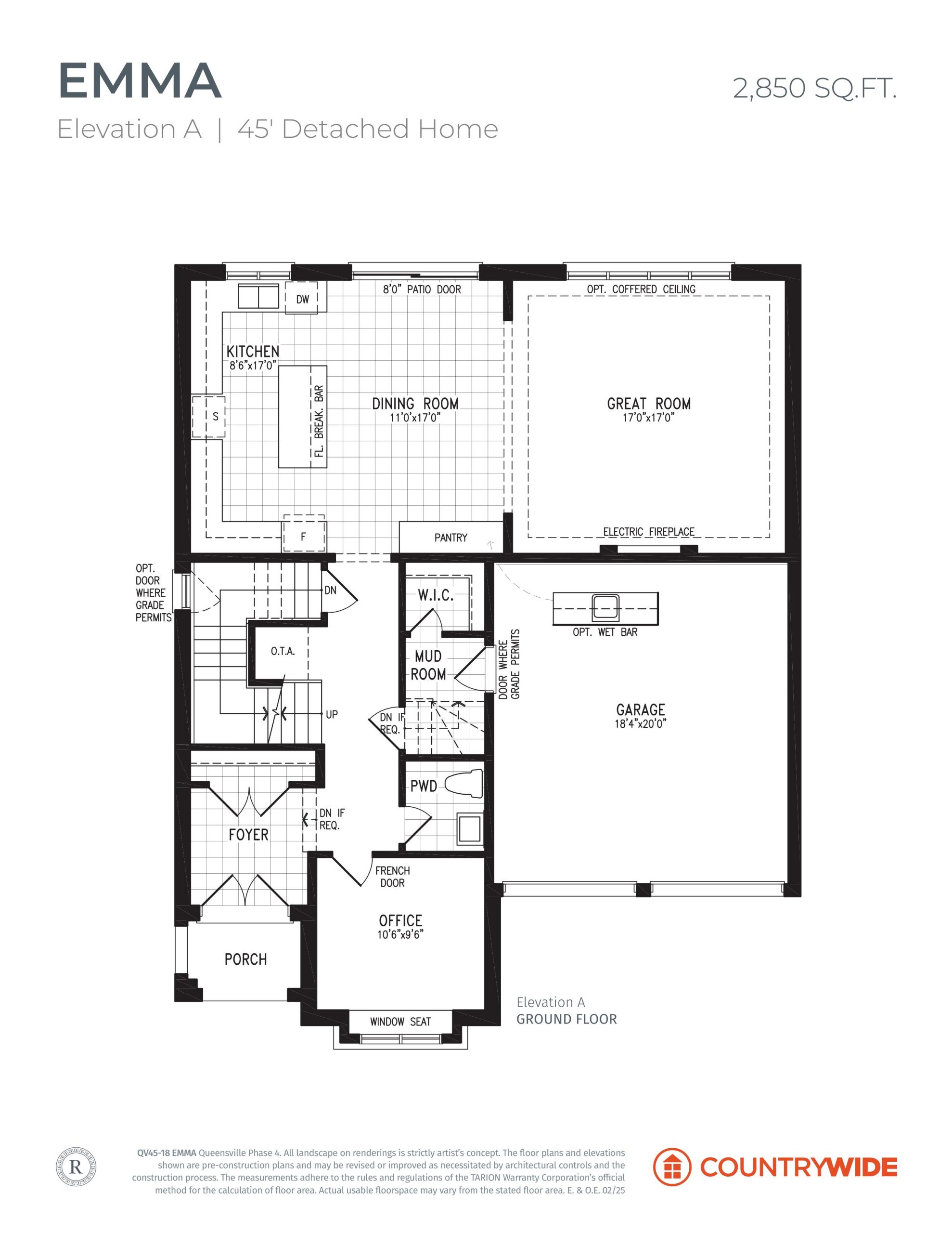 Emma - Elevation A floor plan