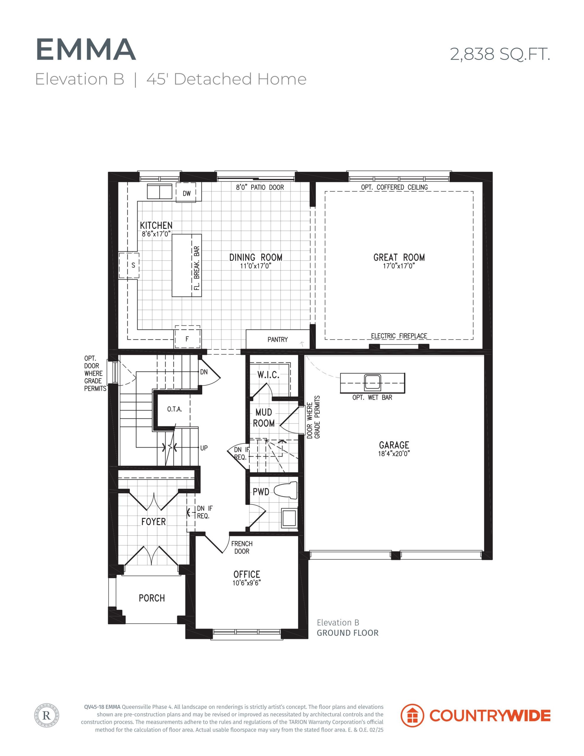 Emma - Elevation B floor plan