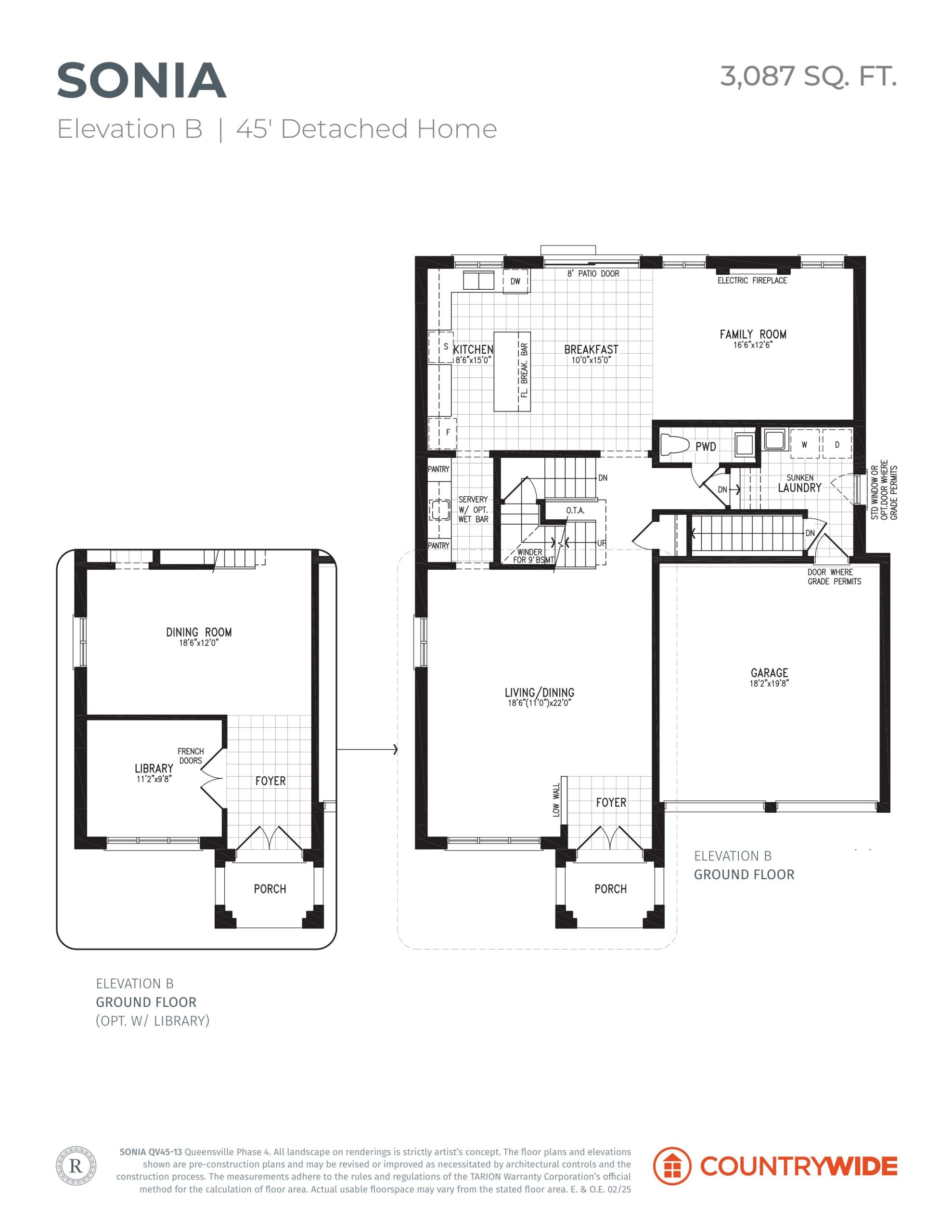 Sonia - Elevation B floor plan
