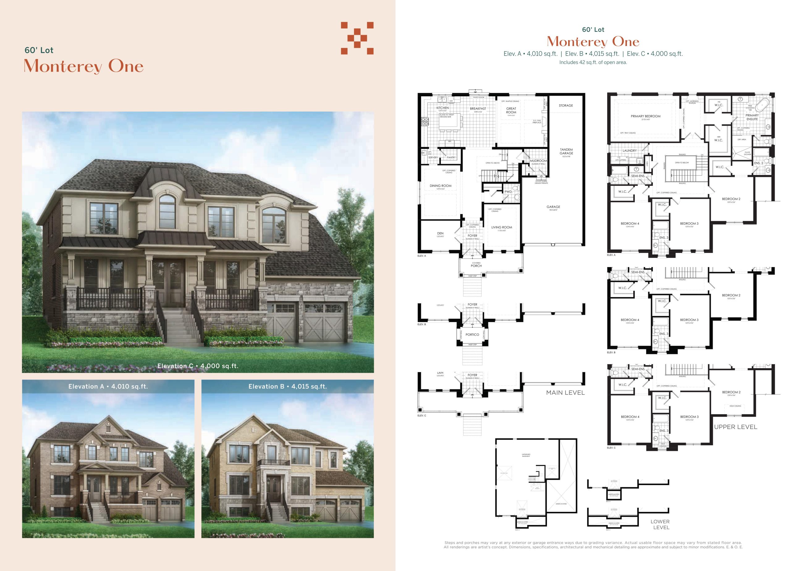 Monterey One floor plan