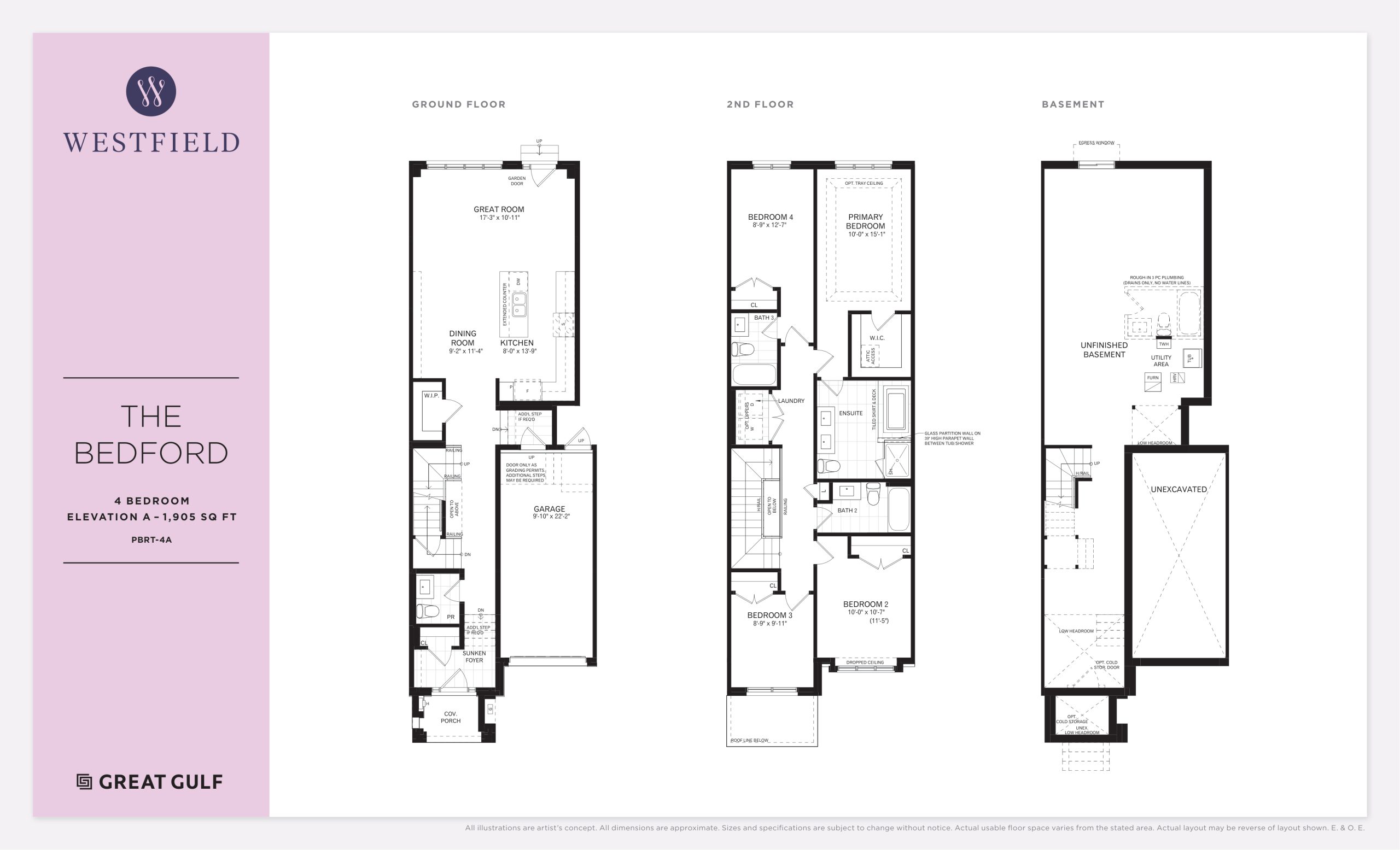 The Bedford (PBRT-4A) floor plan