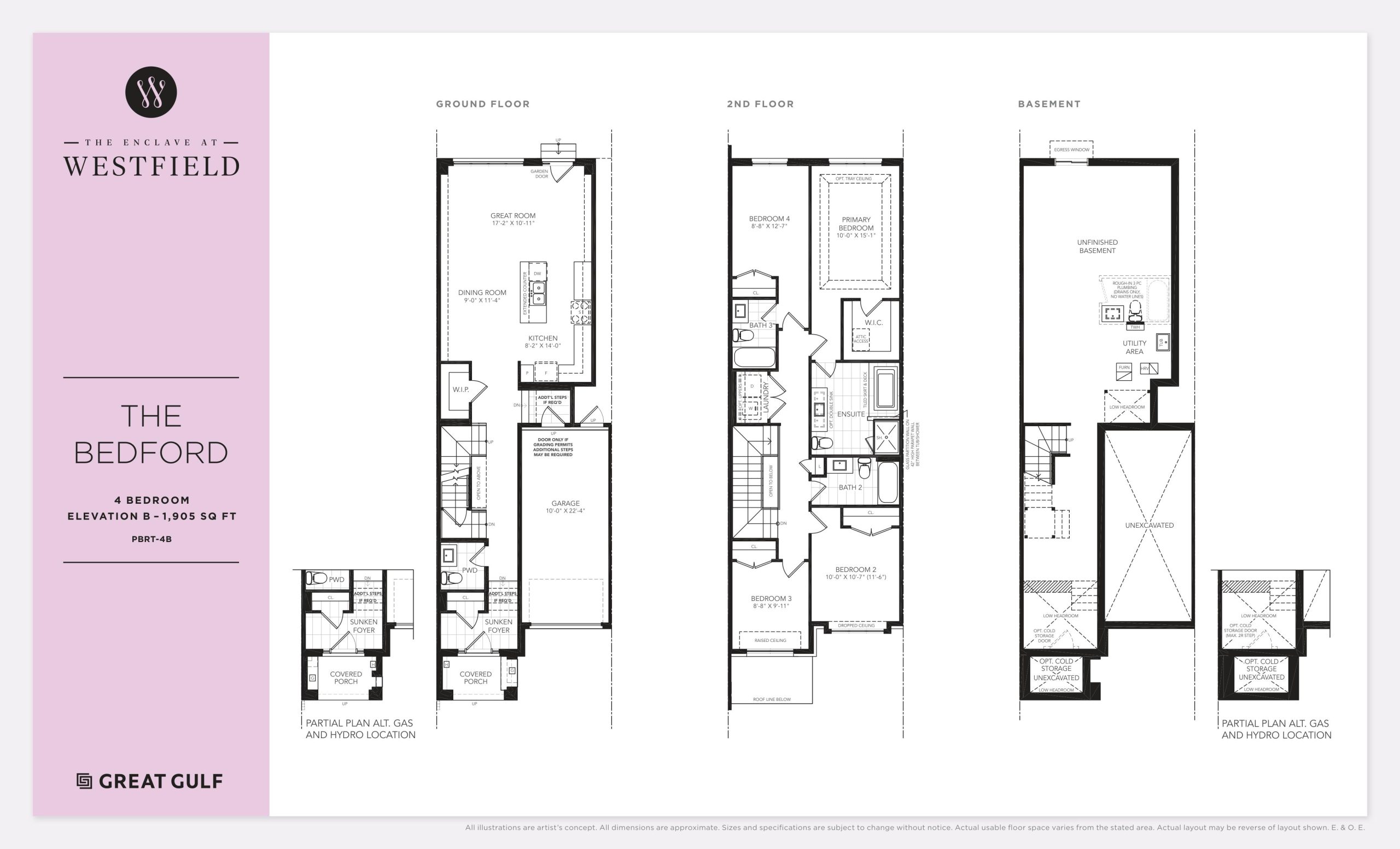 The Bedford (PBRT-4B) floor plan