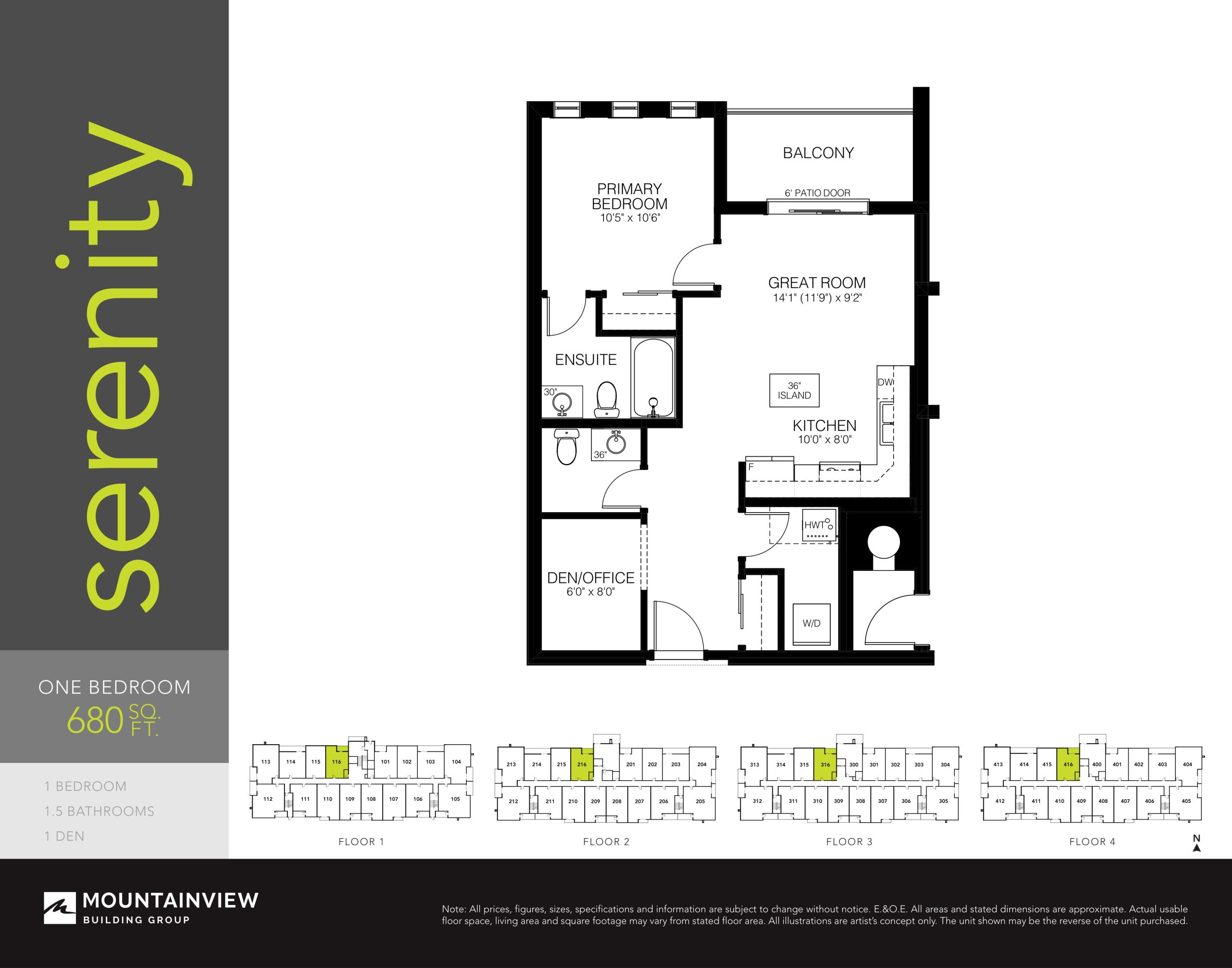 Serenity floor plan