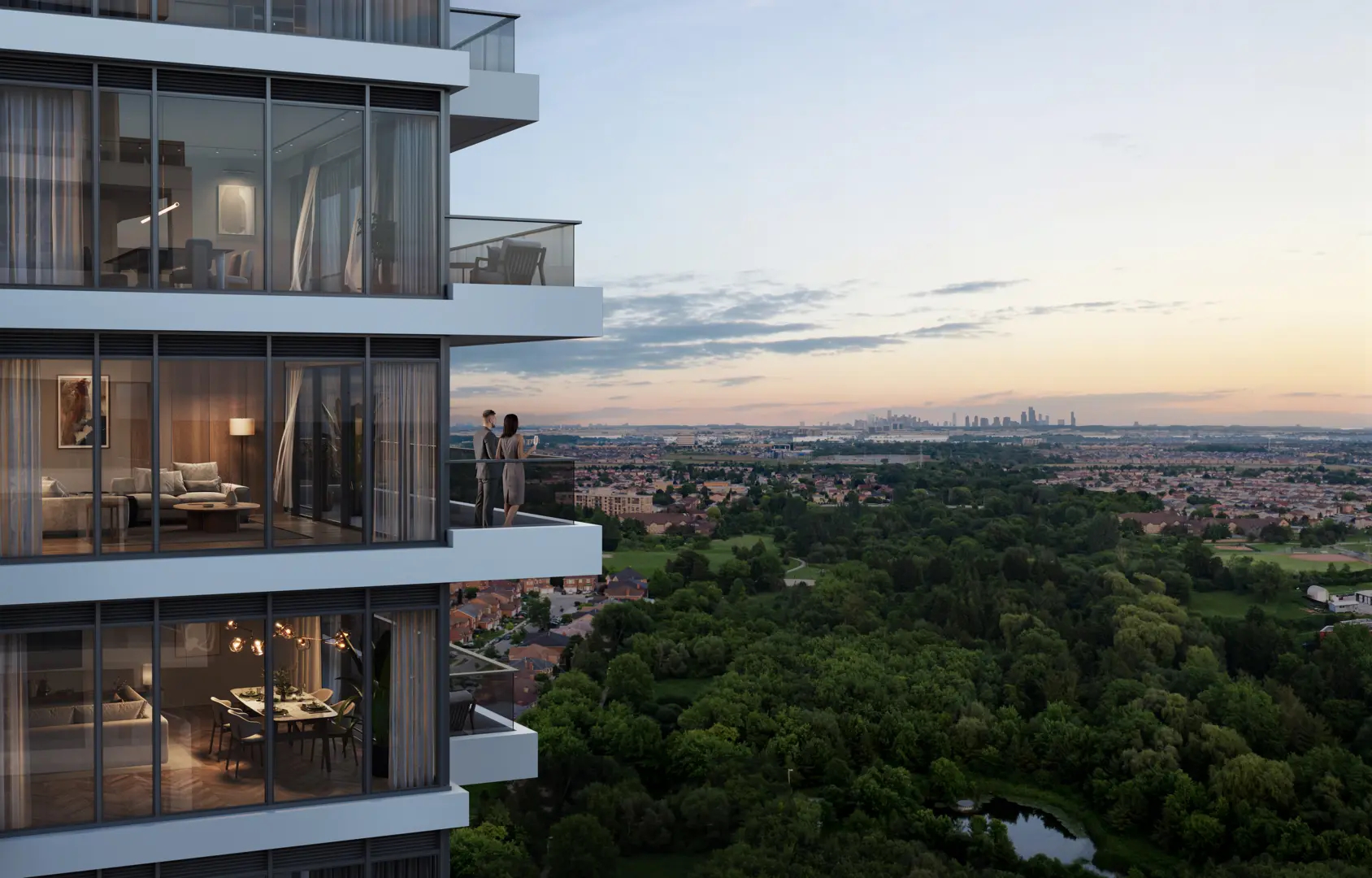Duo Condos Tower 2 in Brampton — rendering 3