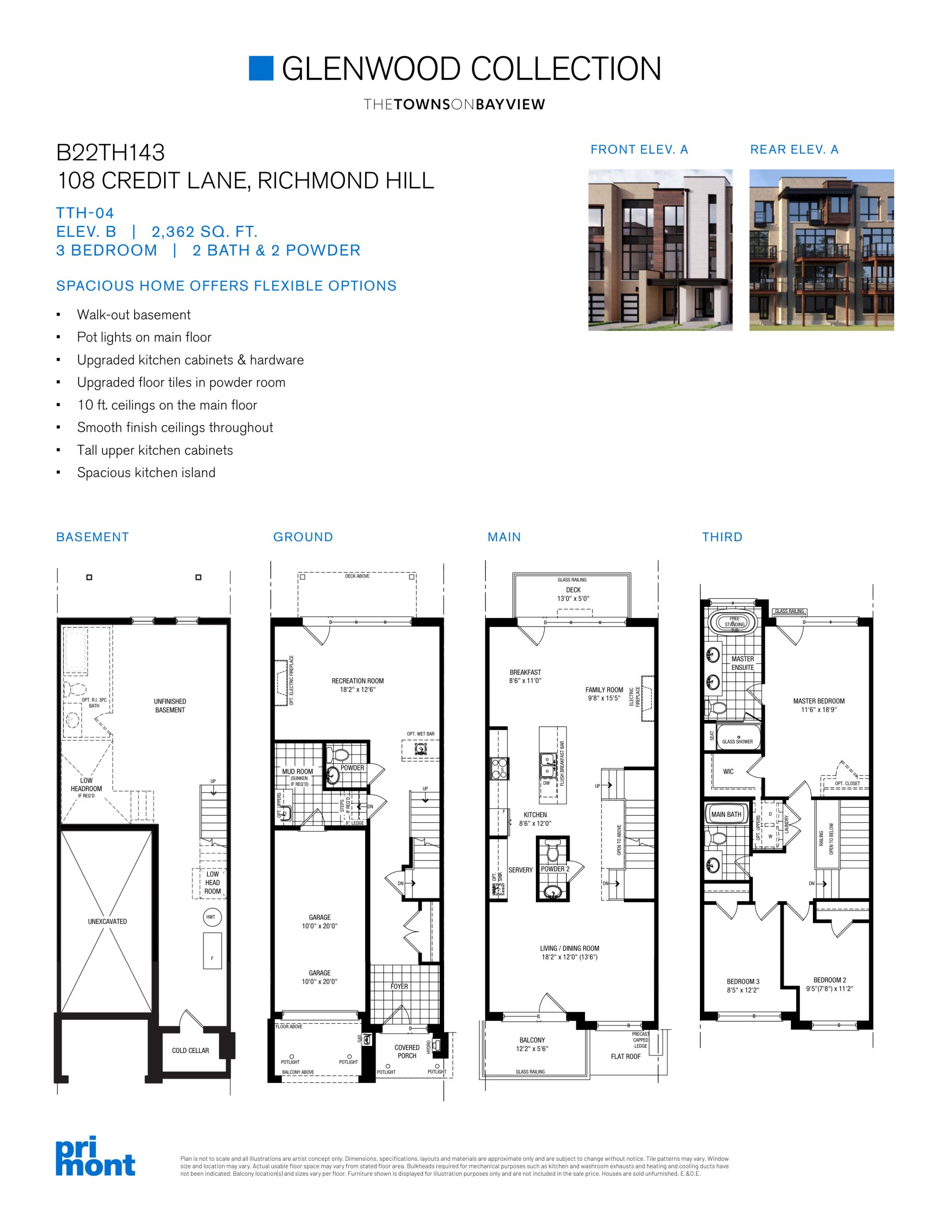 TTH-04 Elev B Lot 143 floor plan