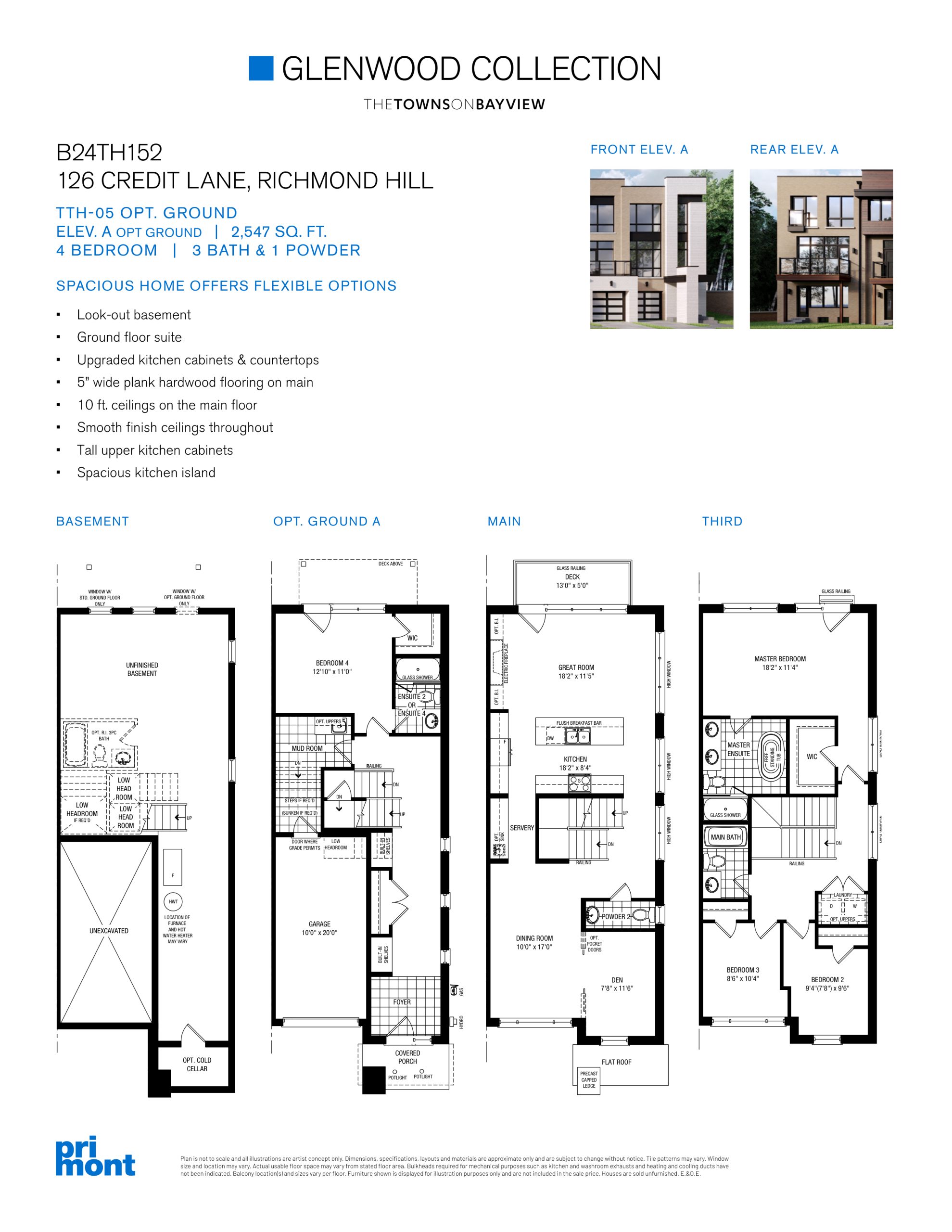 TTH-05 Elev A Lot 152 floor plan