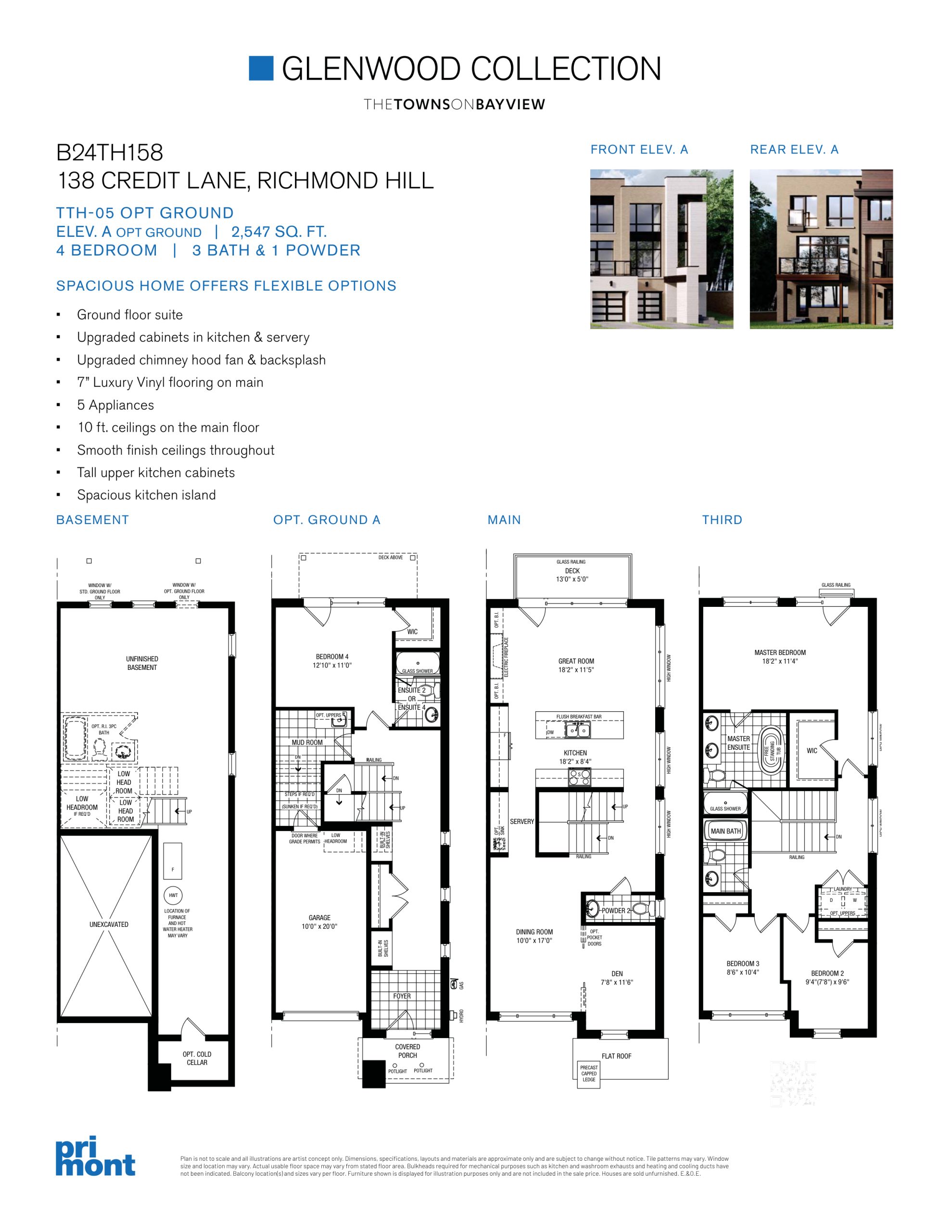 TTH-05 Elev A Lot 158 floor plan