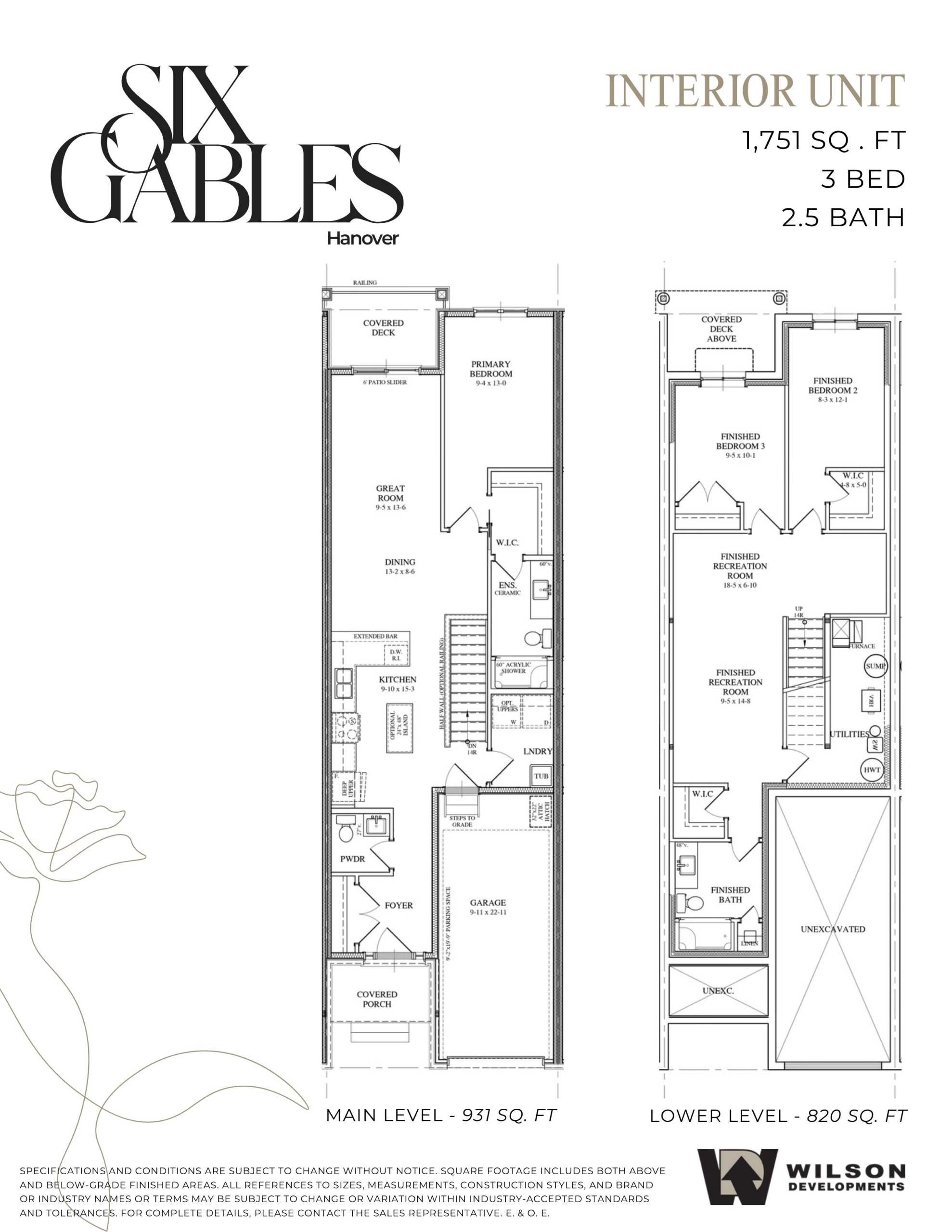 Interior Unit floor plan