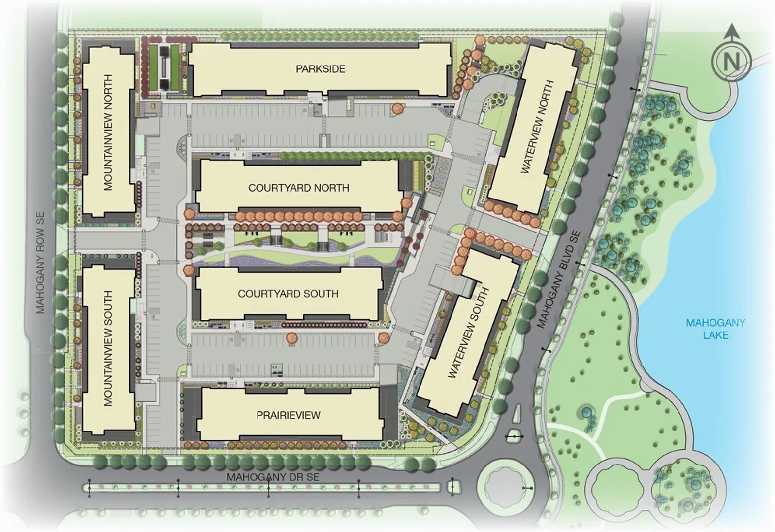 Waterside Mahogany – Courtyard North in Calgary — rendering 13