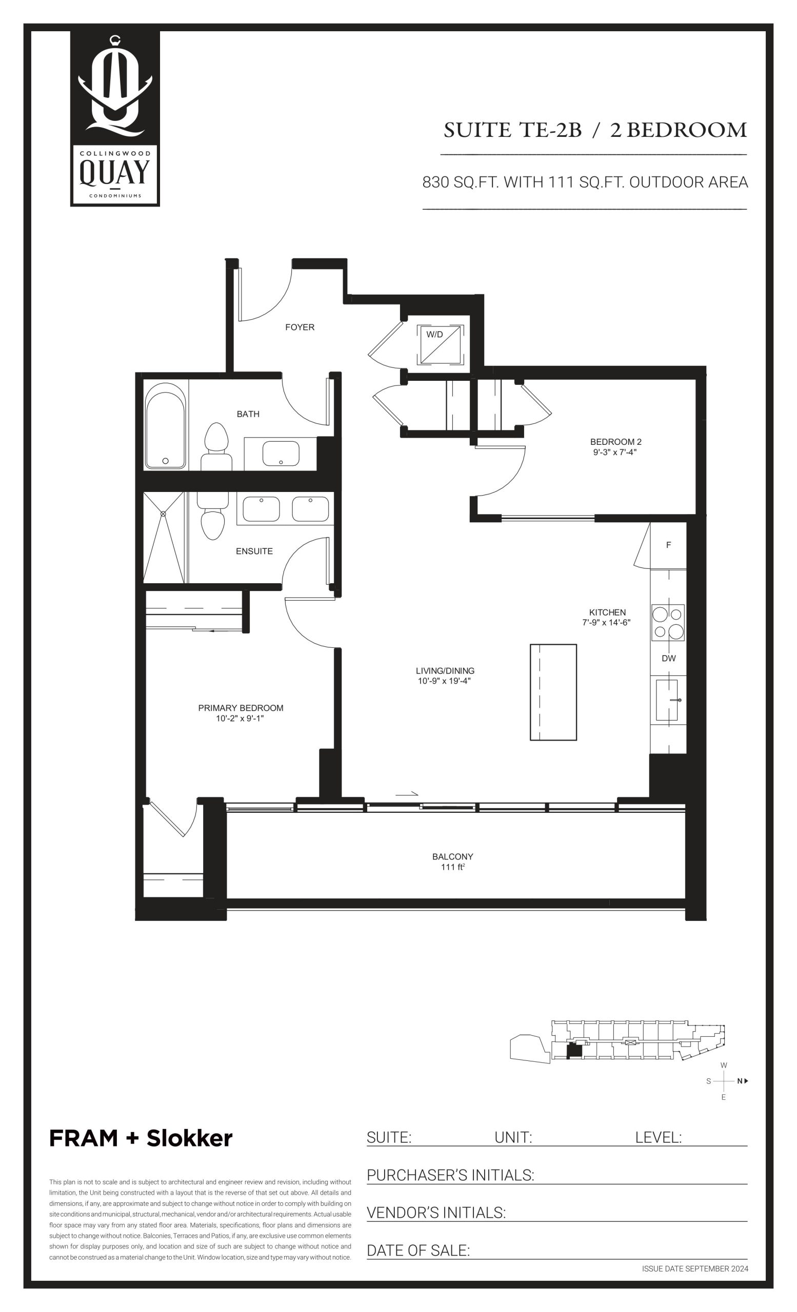 Suite TE-2B floor plan