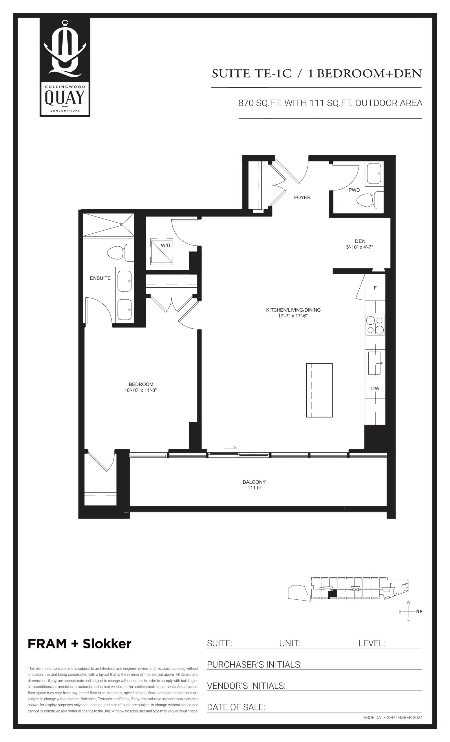 Suite TE-1C floor plan