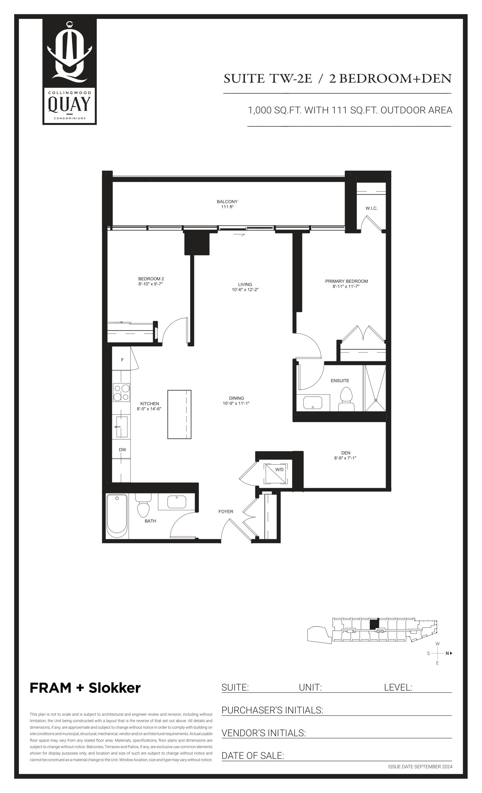 Suite TW-2E floor plan