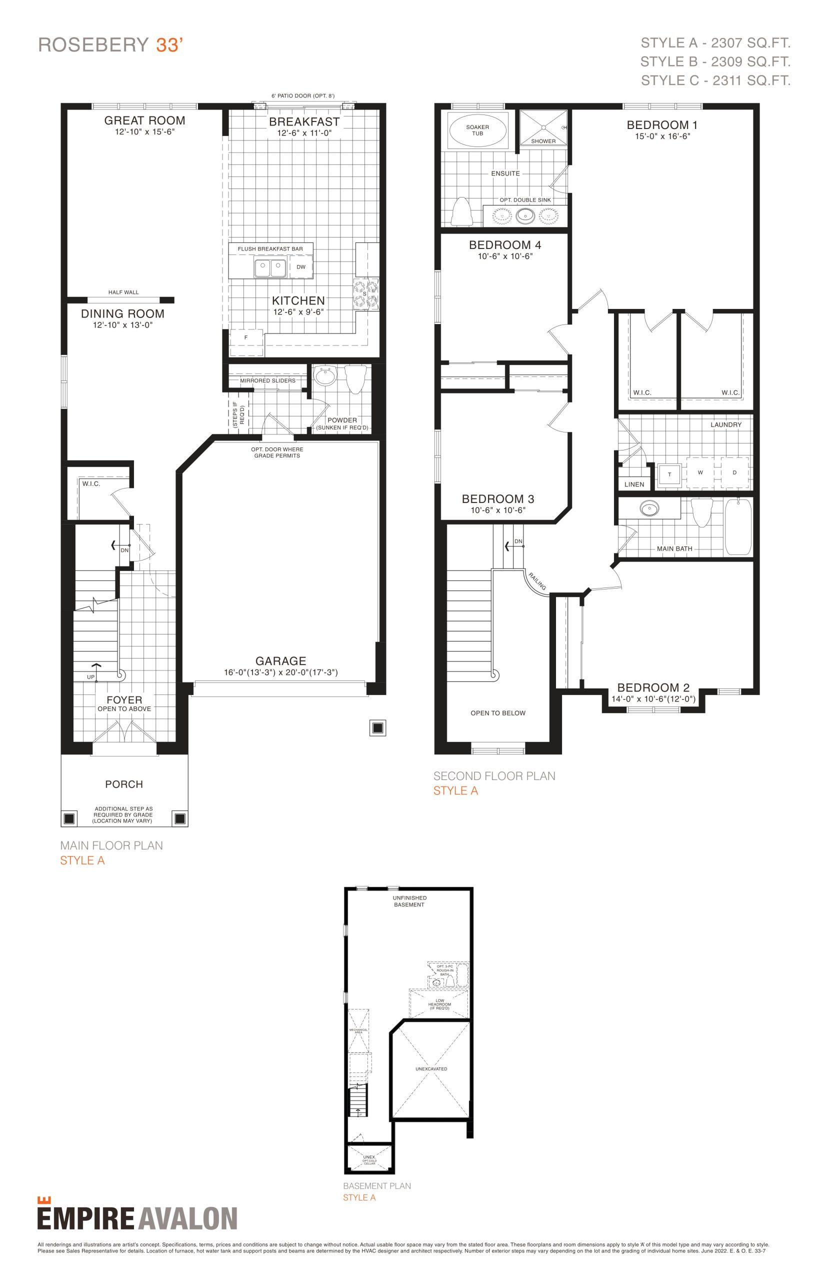 Roseberry 33' floor plan