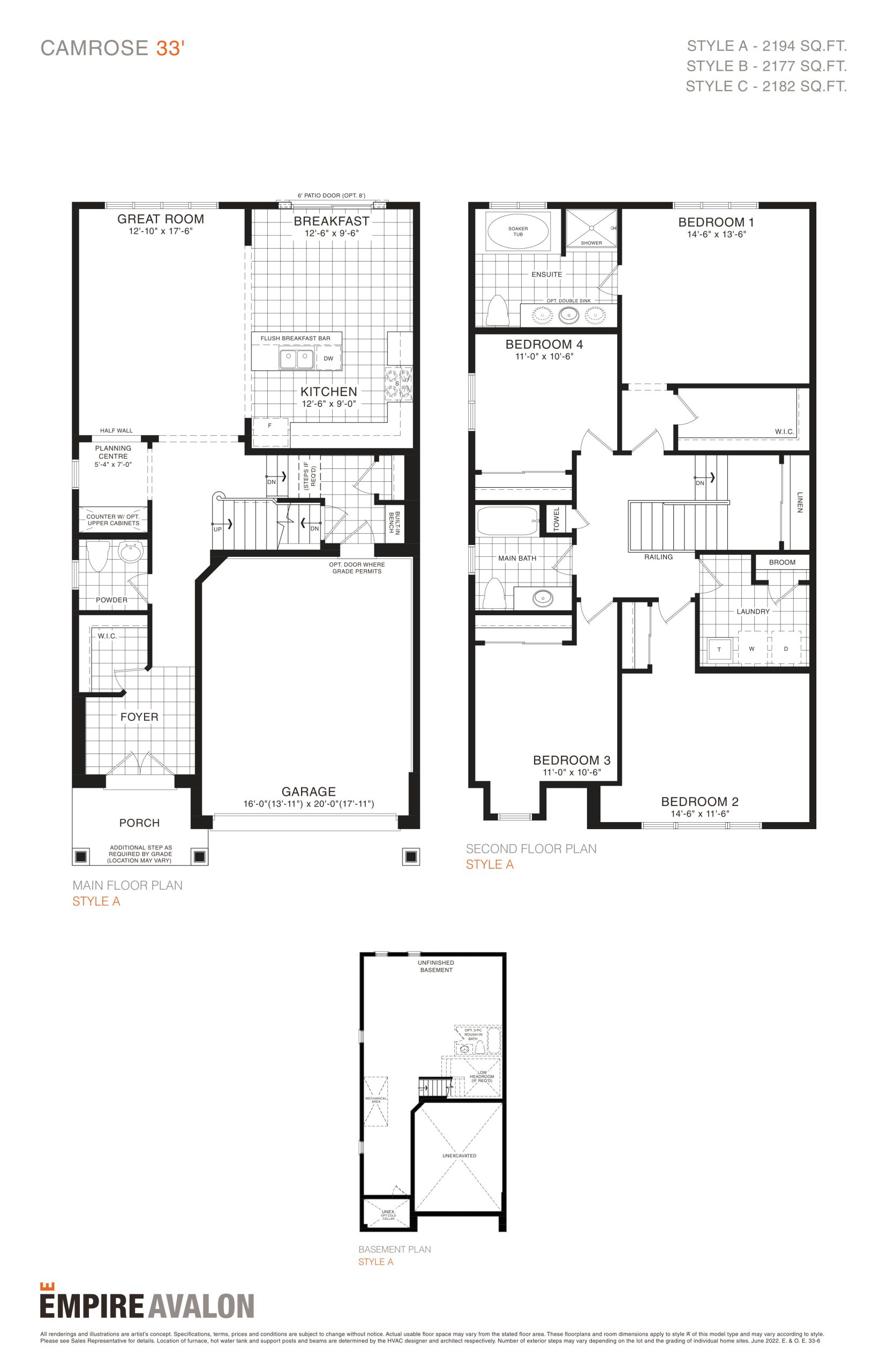 Camrose 33' floor plan