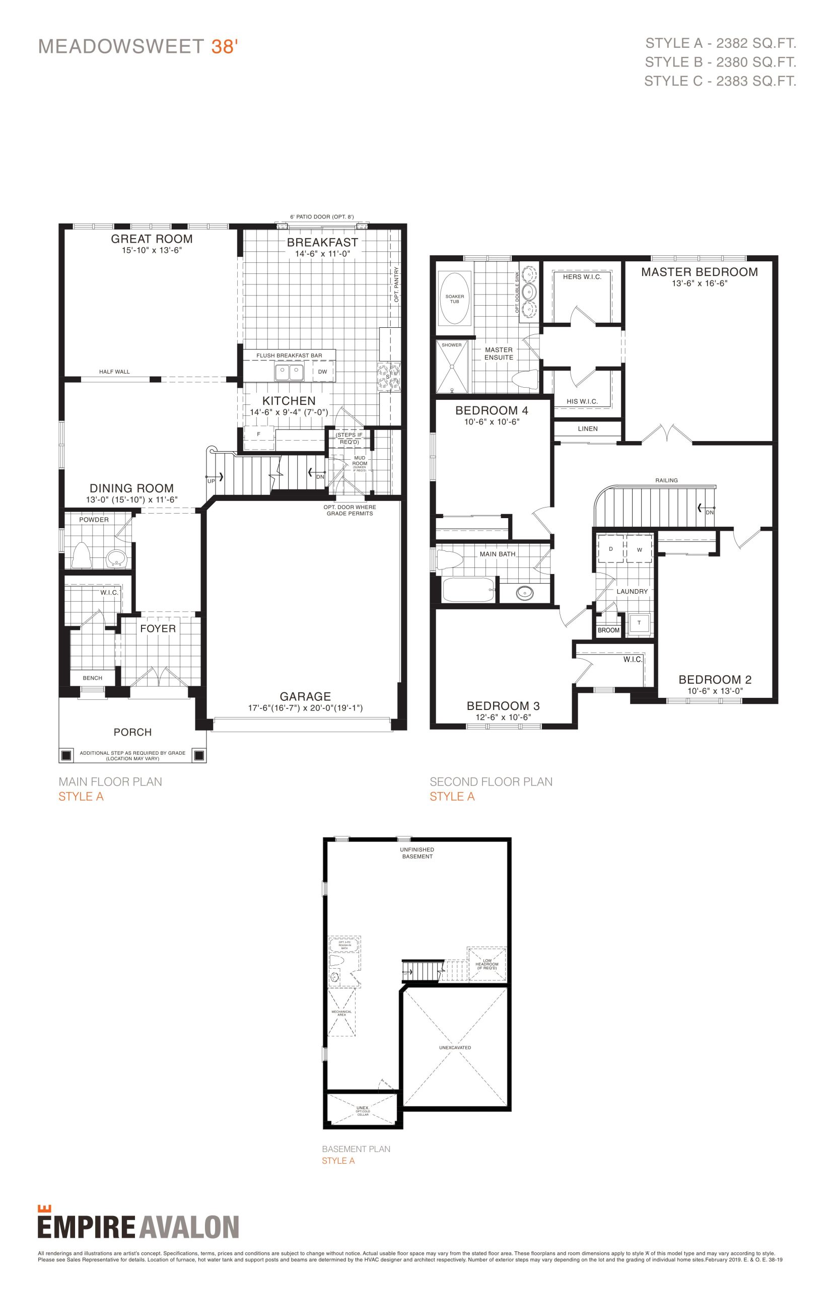 Meadowsweet 38' floor plan