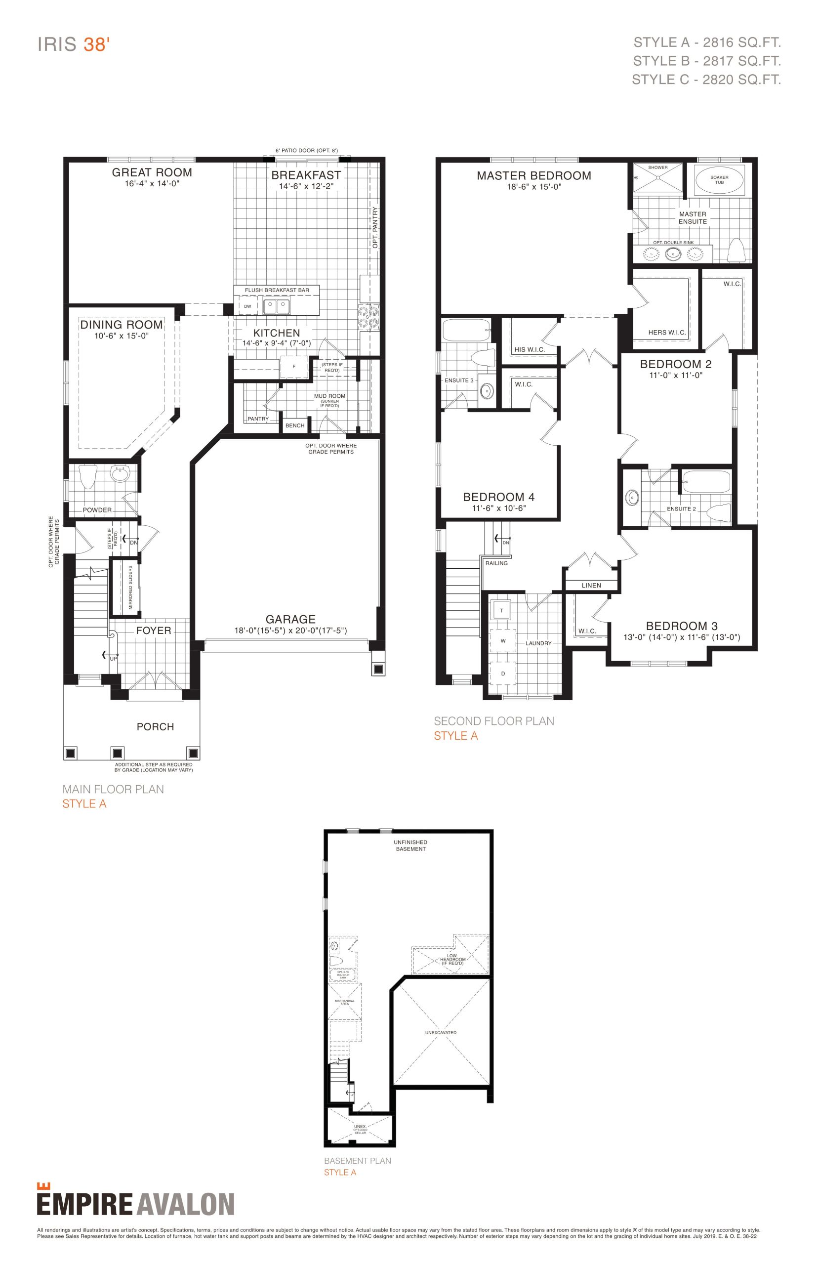 Iris 38' floor plan