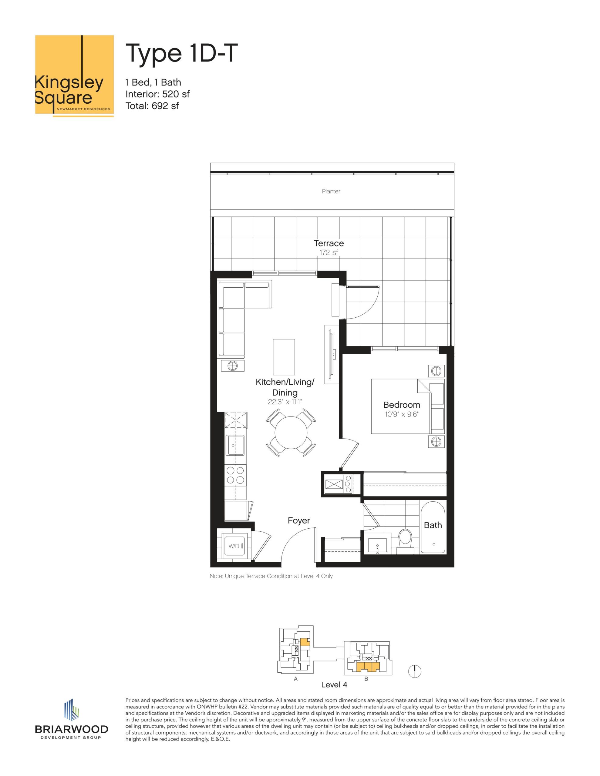 Type 1D-T floor plan