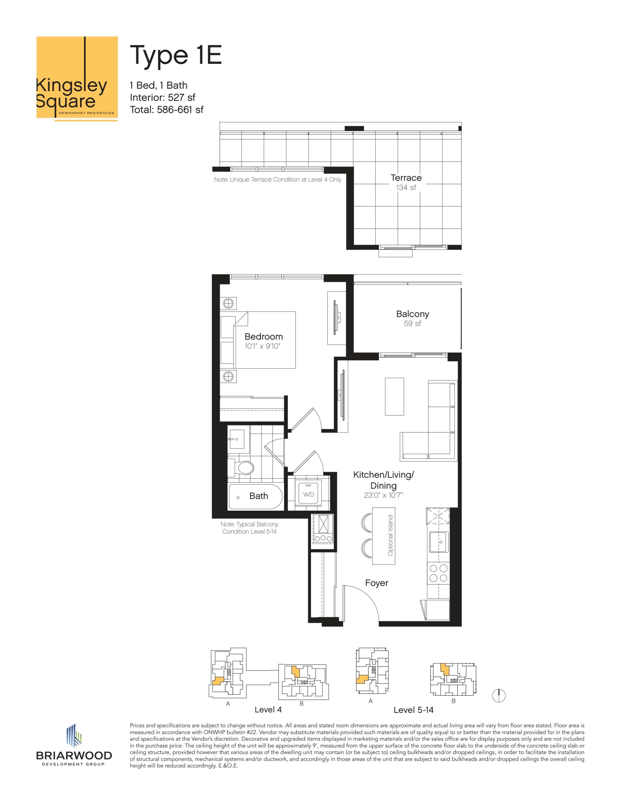 Type 1E floor plan