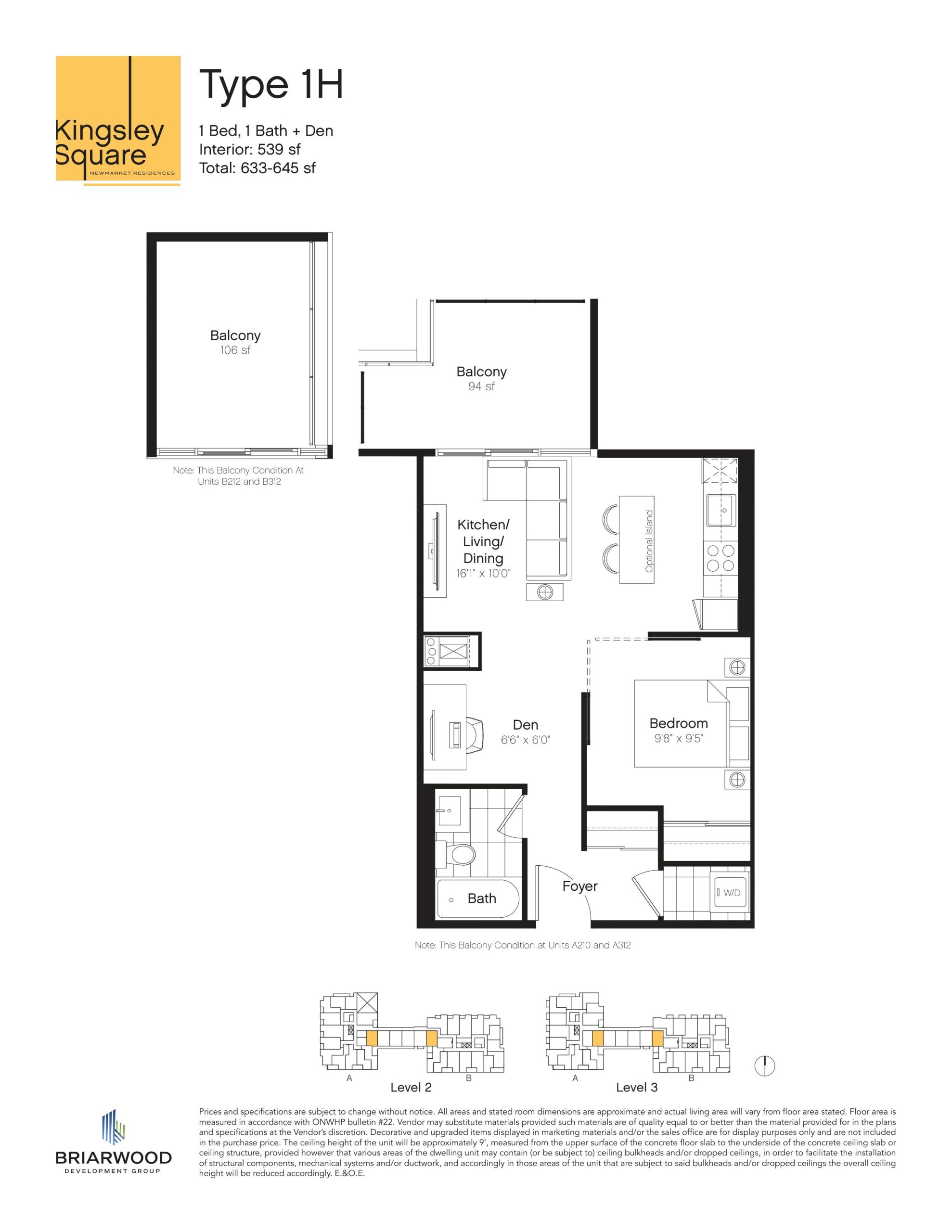 Type 1H floor plan