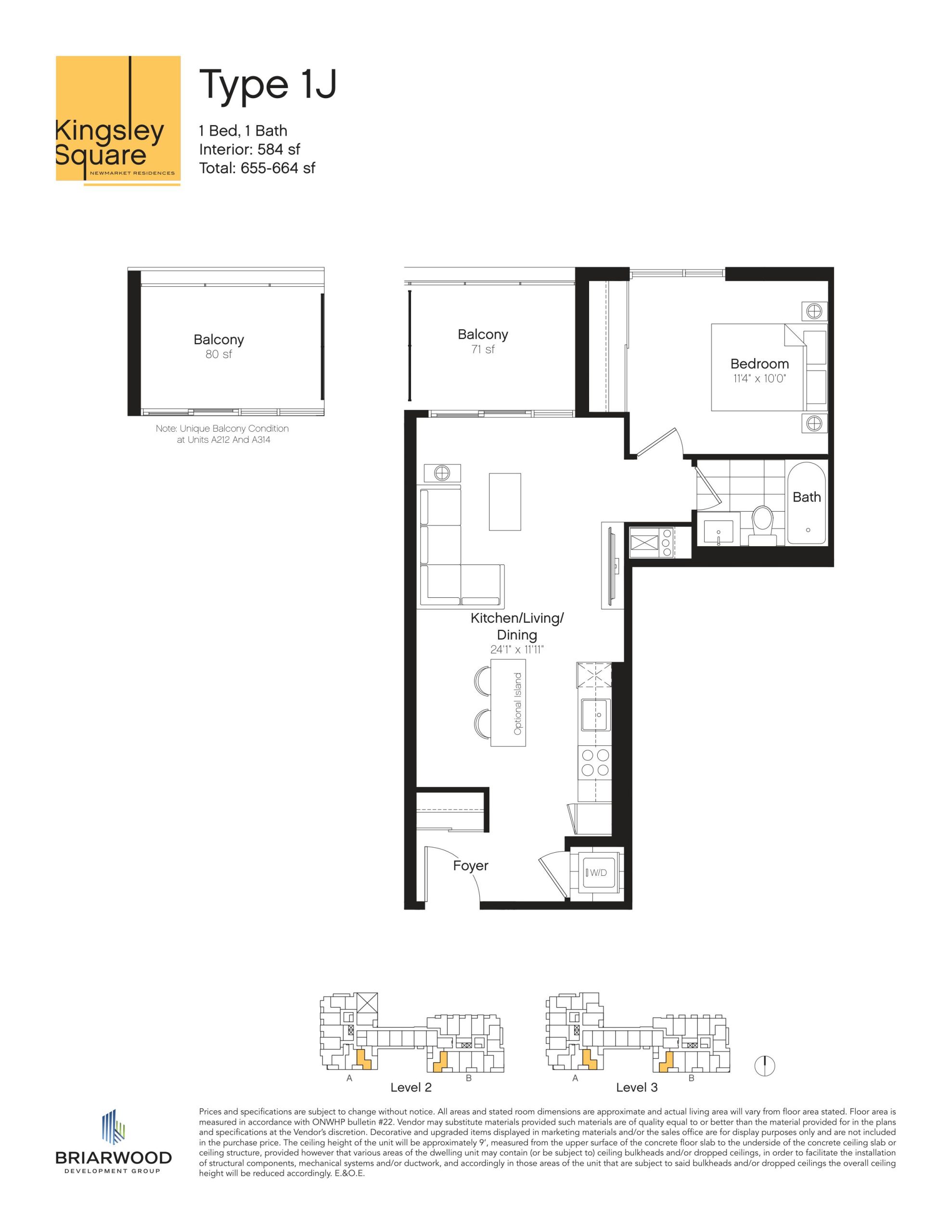 Type 1J floor plan