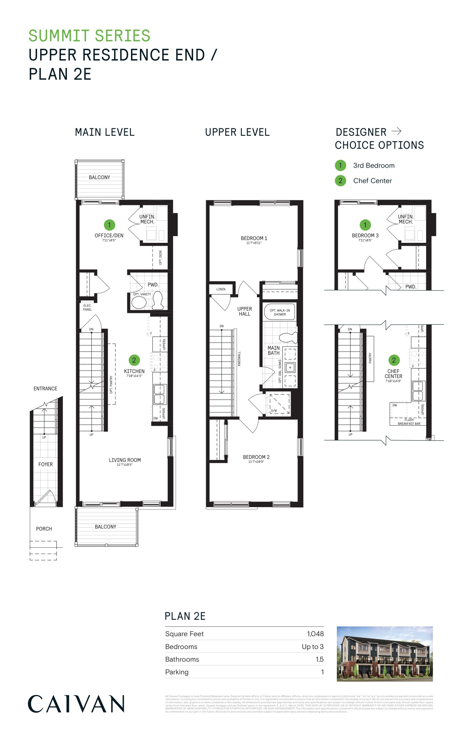 Upper Residence End / Plan 2E floor plan
