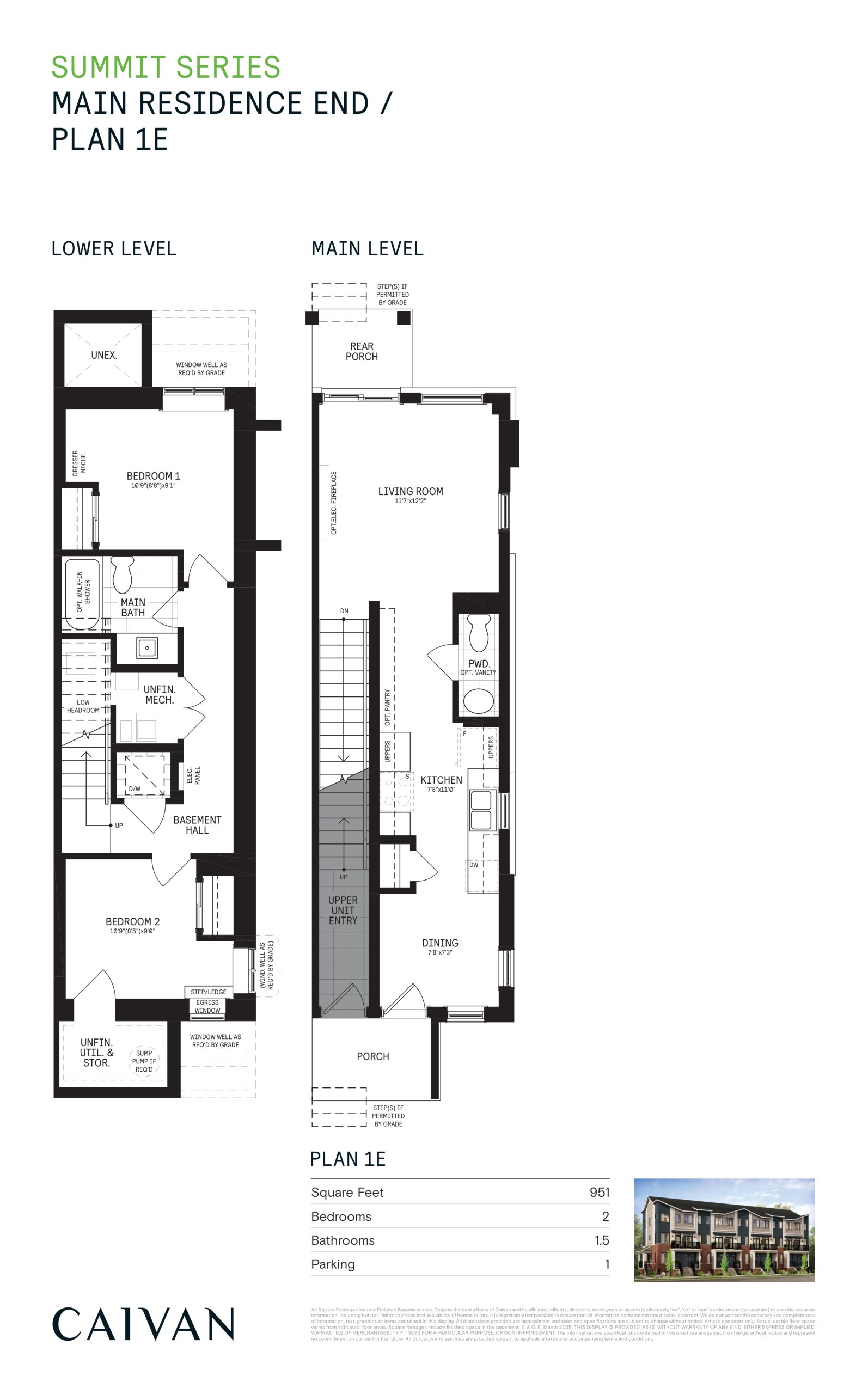 Main Residence End / Plan 1E floor plan