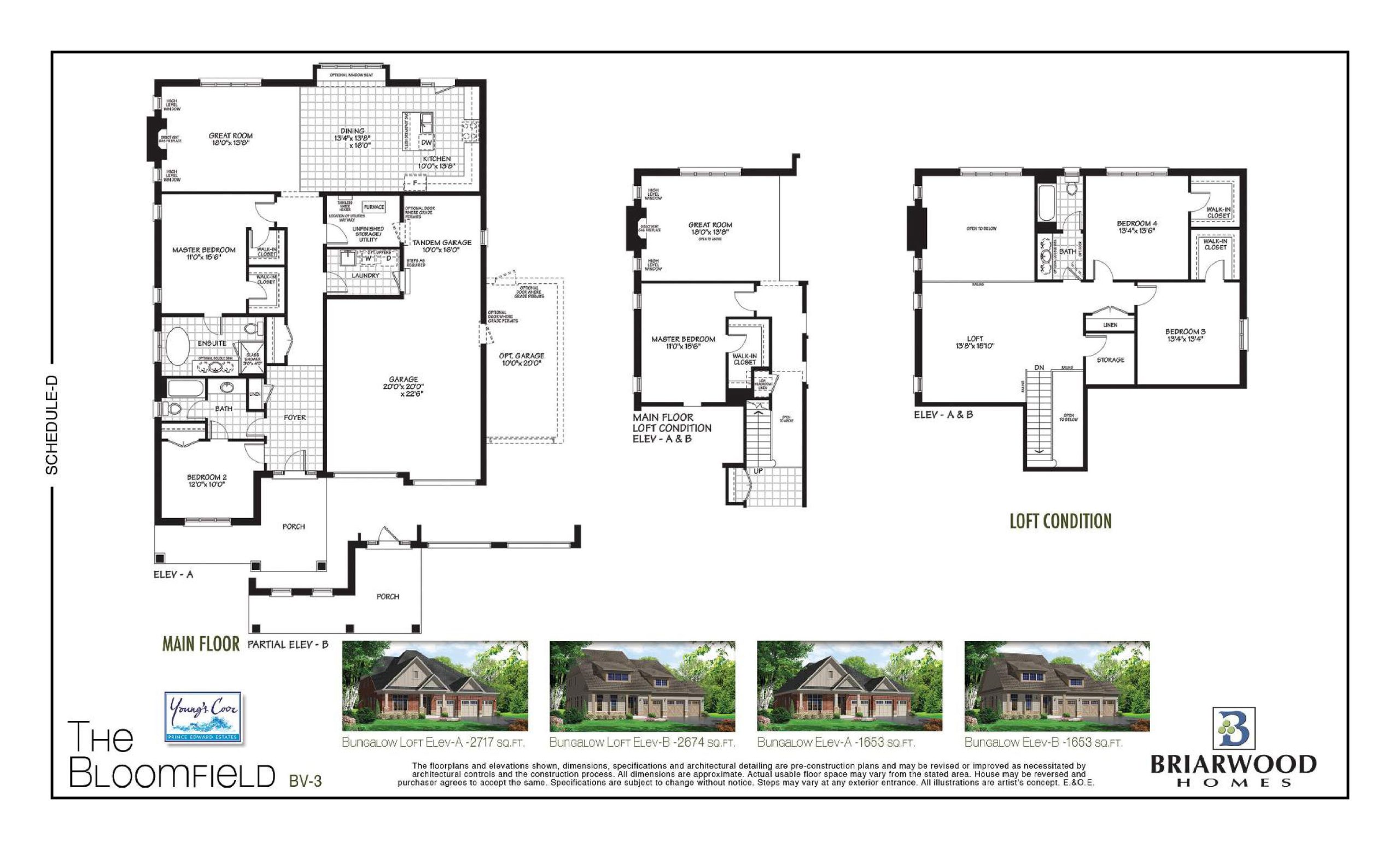 The Bloomfield (BV-3) floor plan
