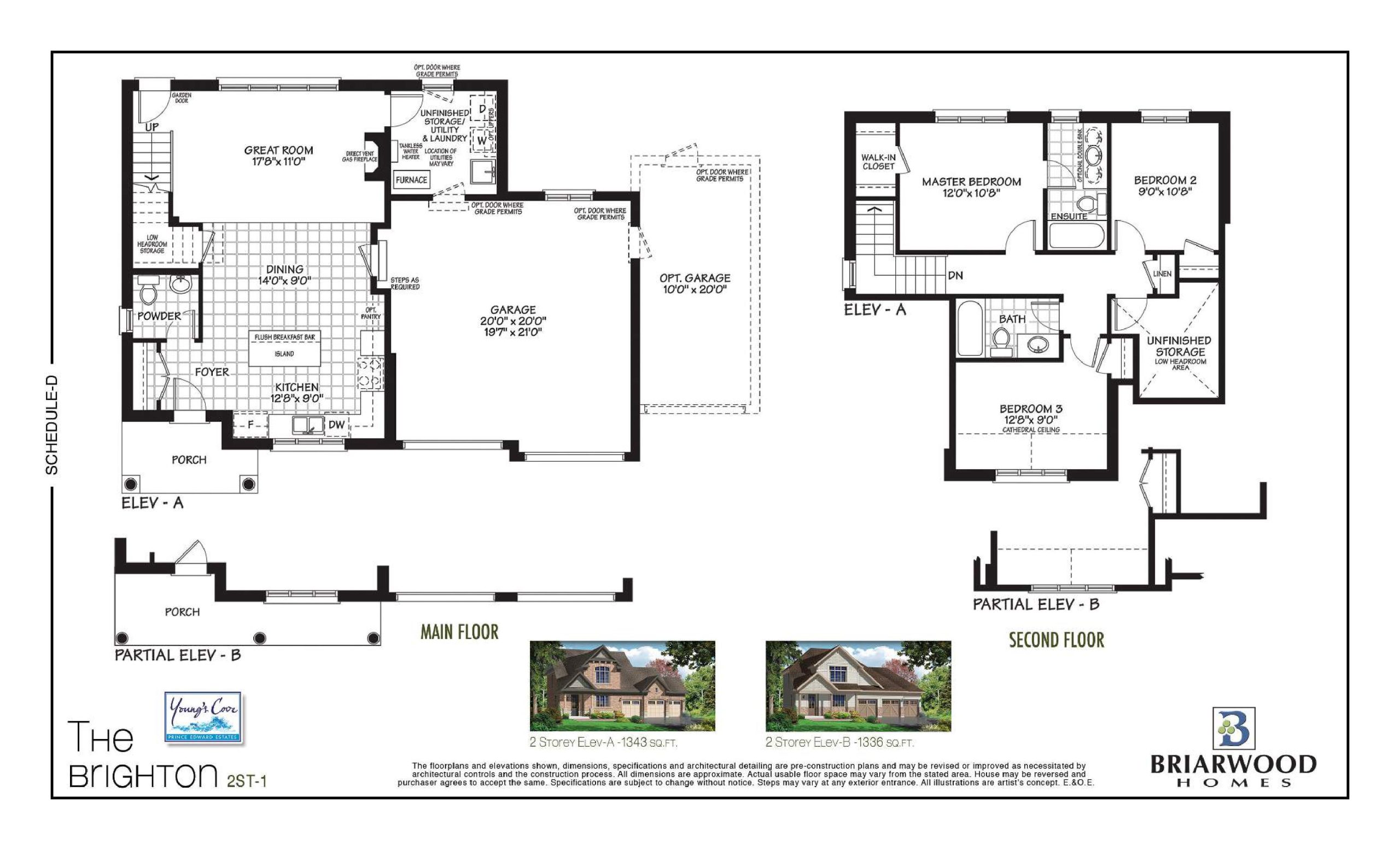 The Brighton (2ST-1) floor plan