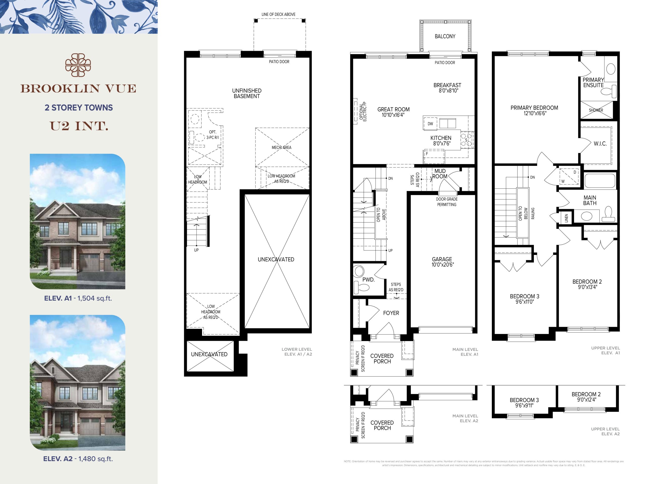 U2 Int Elev A2 floor plan