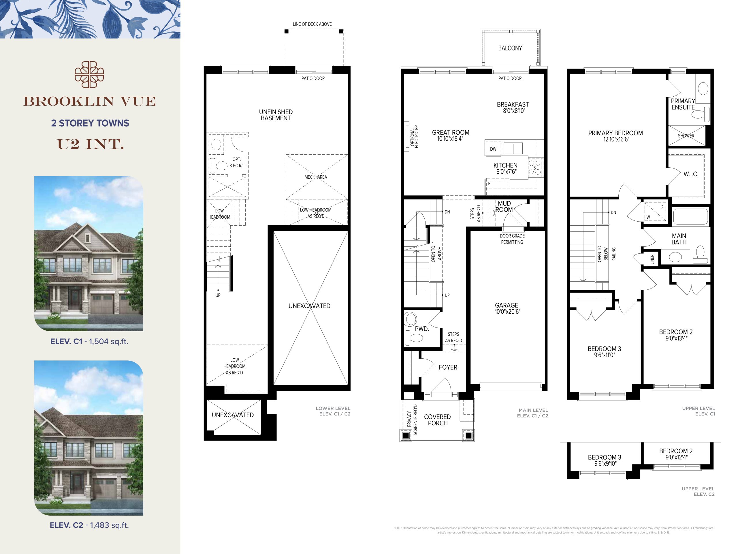 U2 Int Elev C1 floor plan
