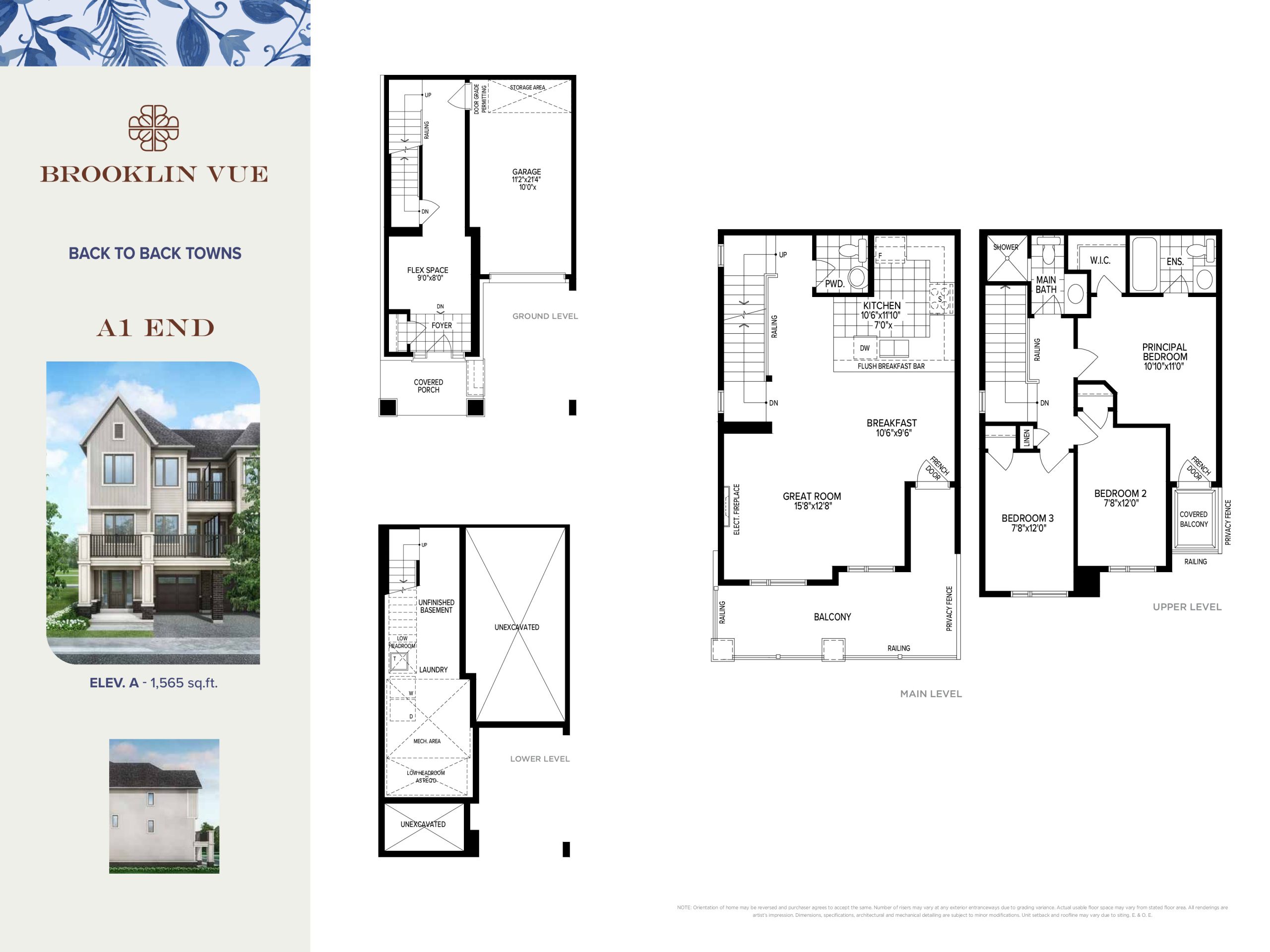 A1 End floor plan