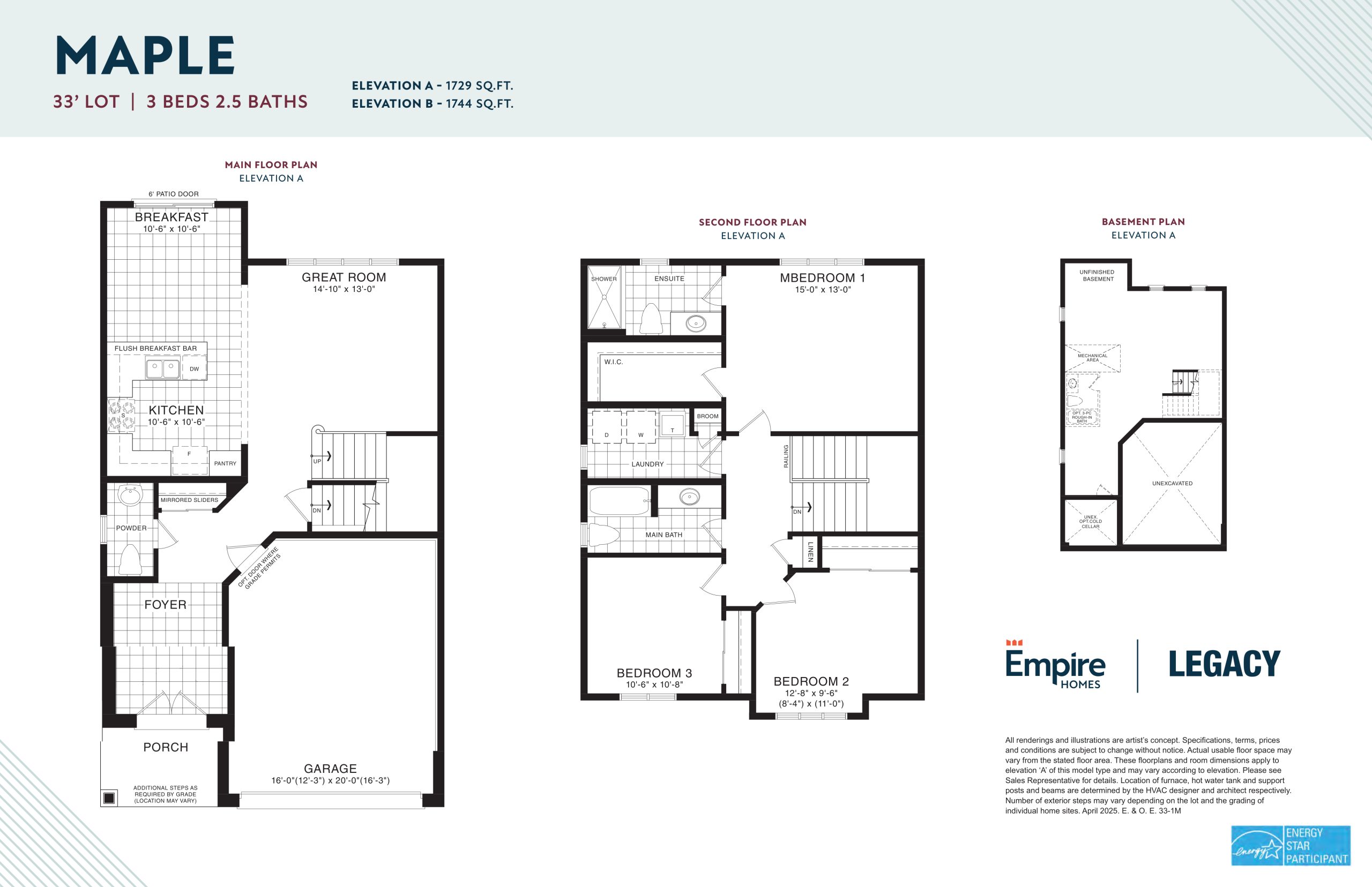 Maple floor plan