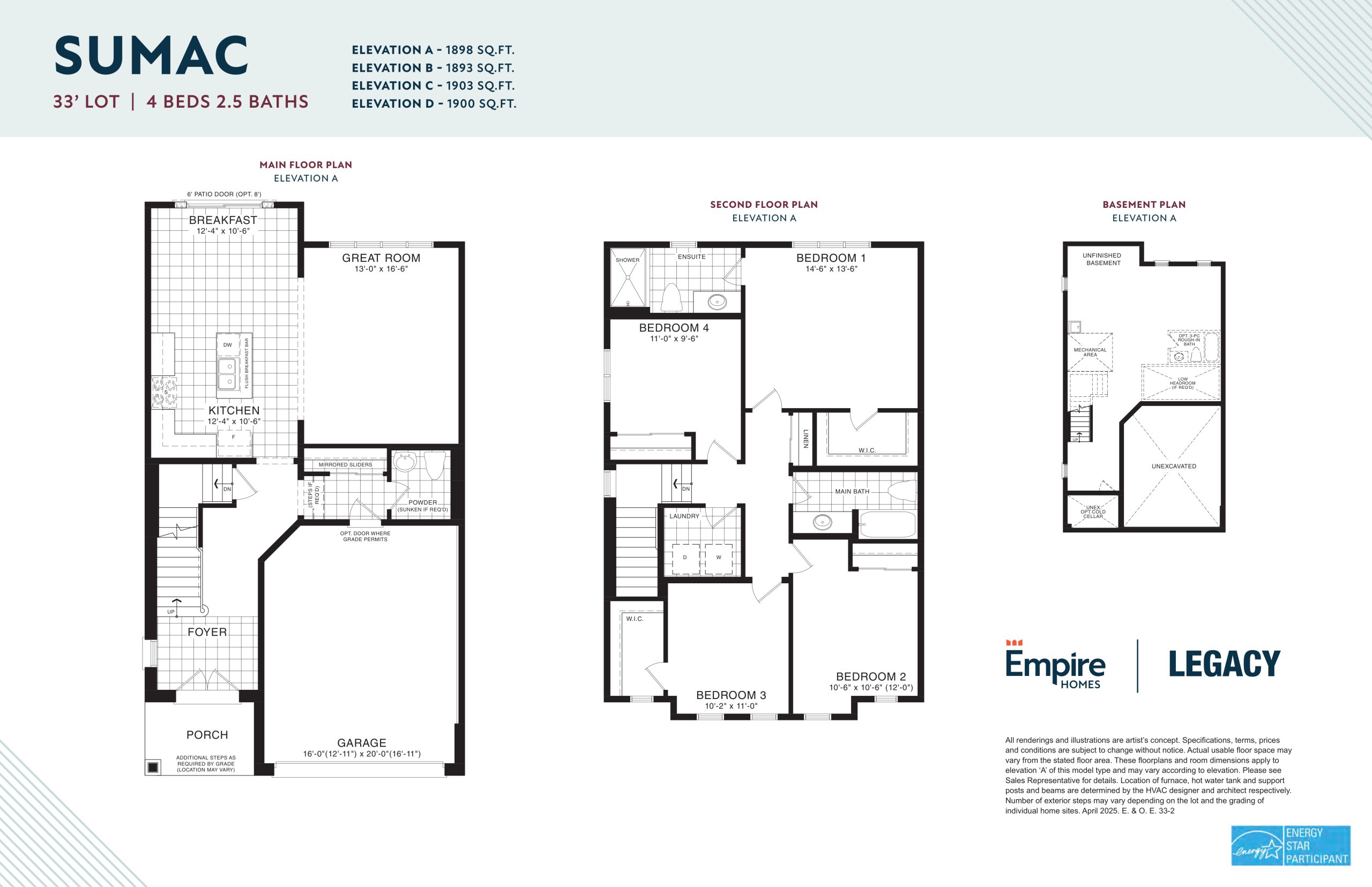 Sumac floor plan