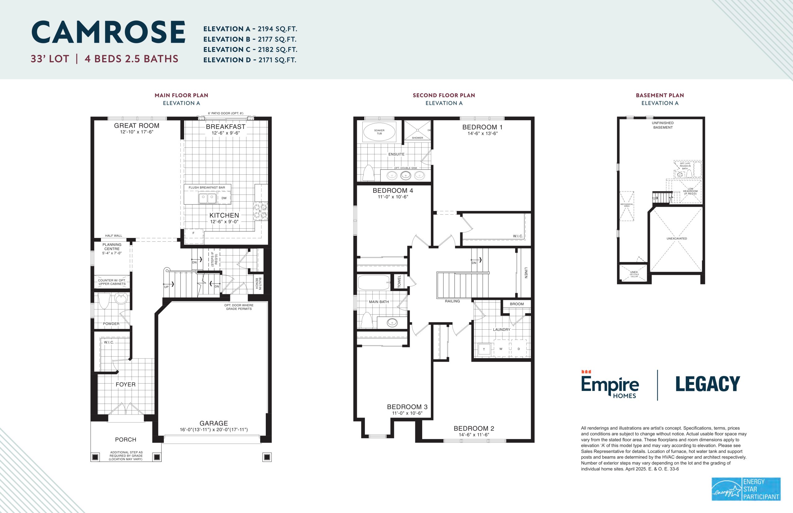 Camrose floor plan