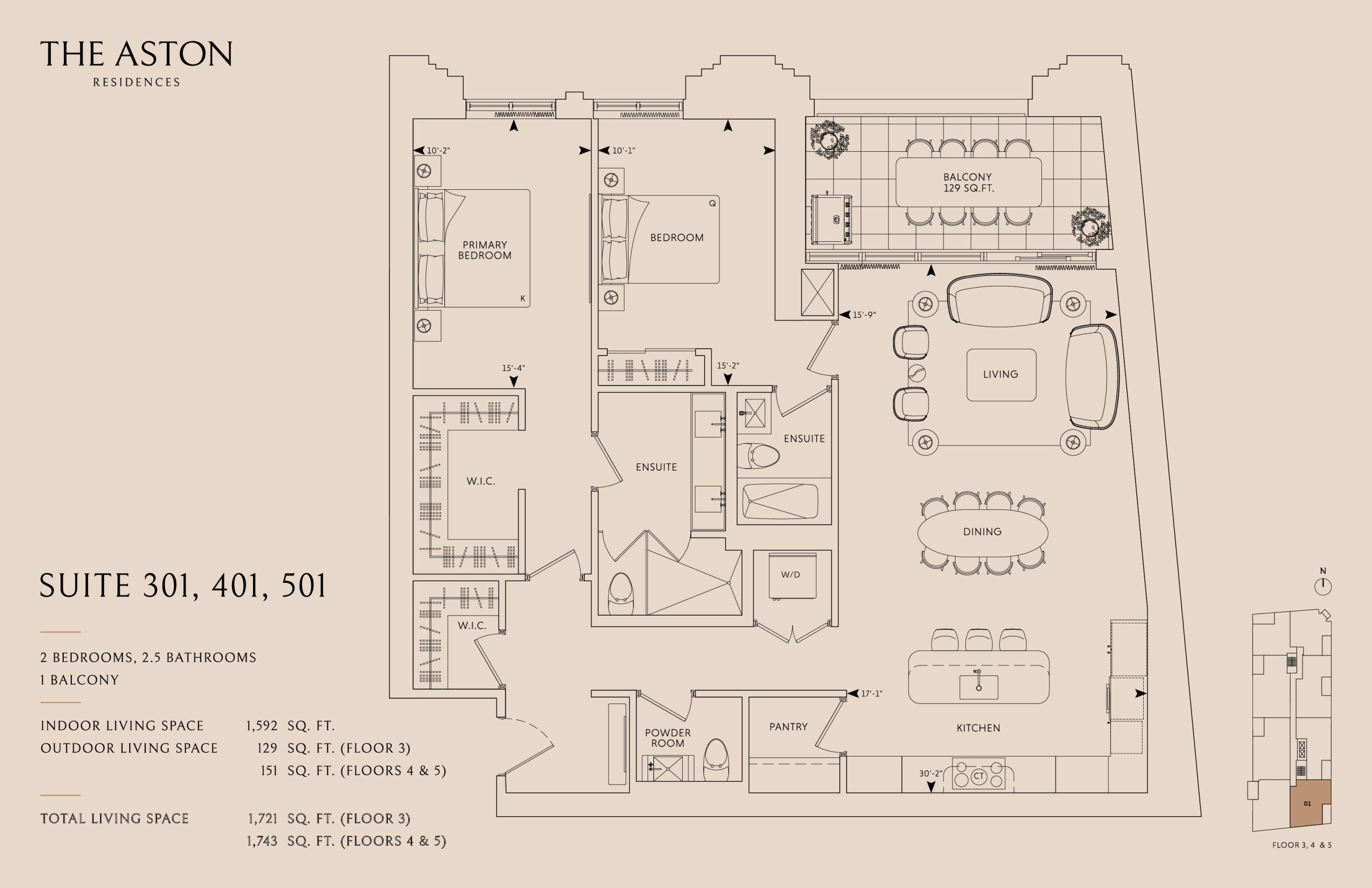 Suite 301, 401, 501 floor plan