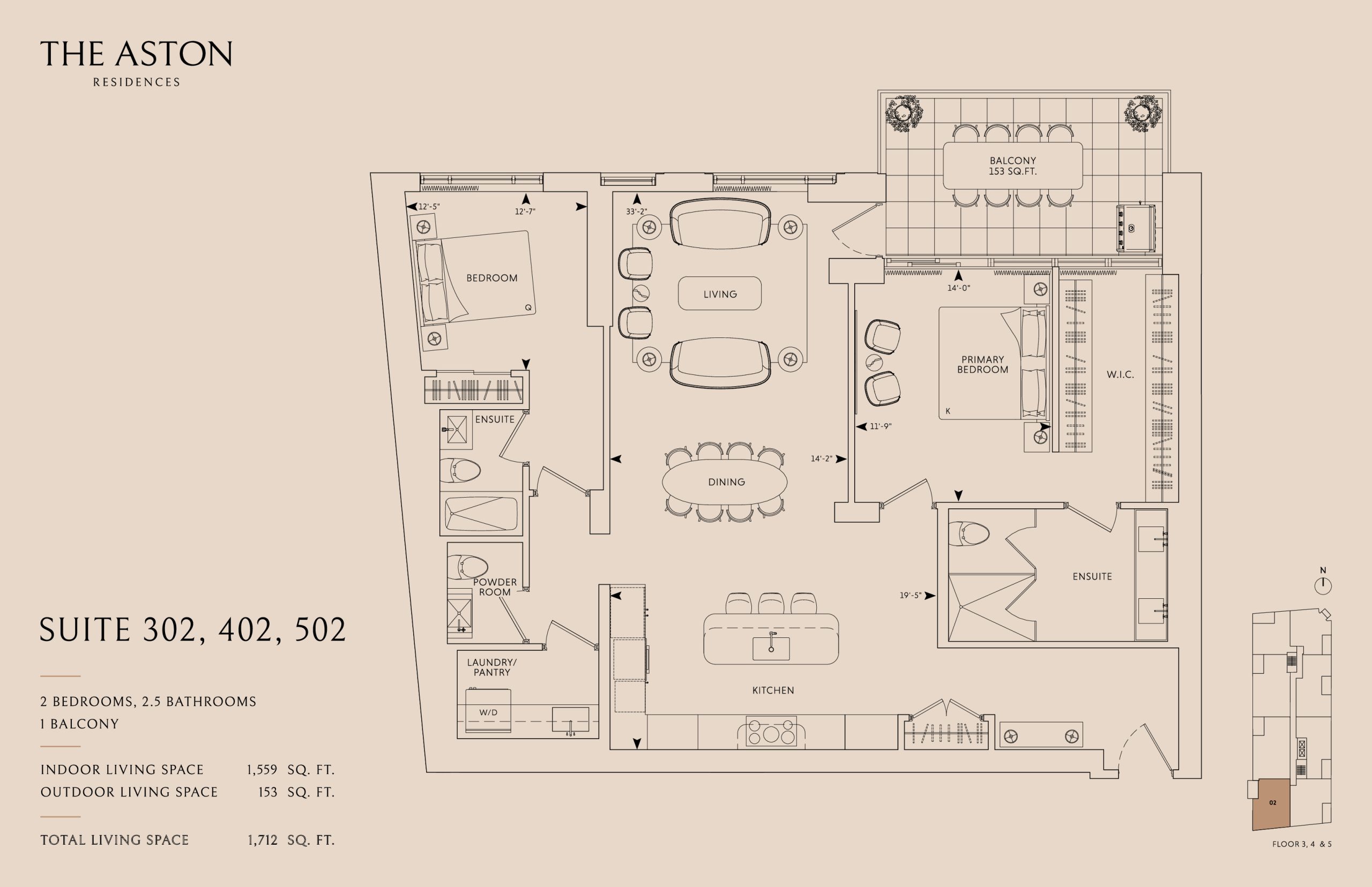 Suite 302, 402, 502 floor plan