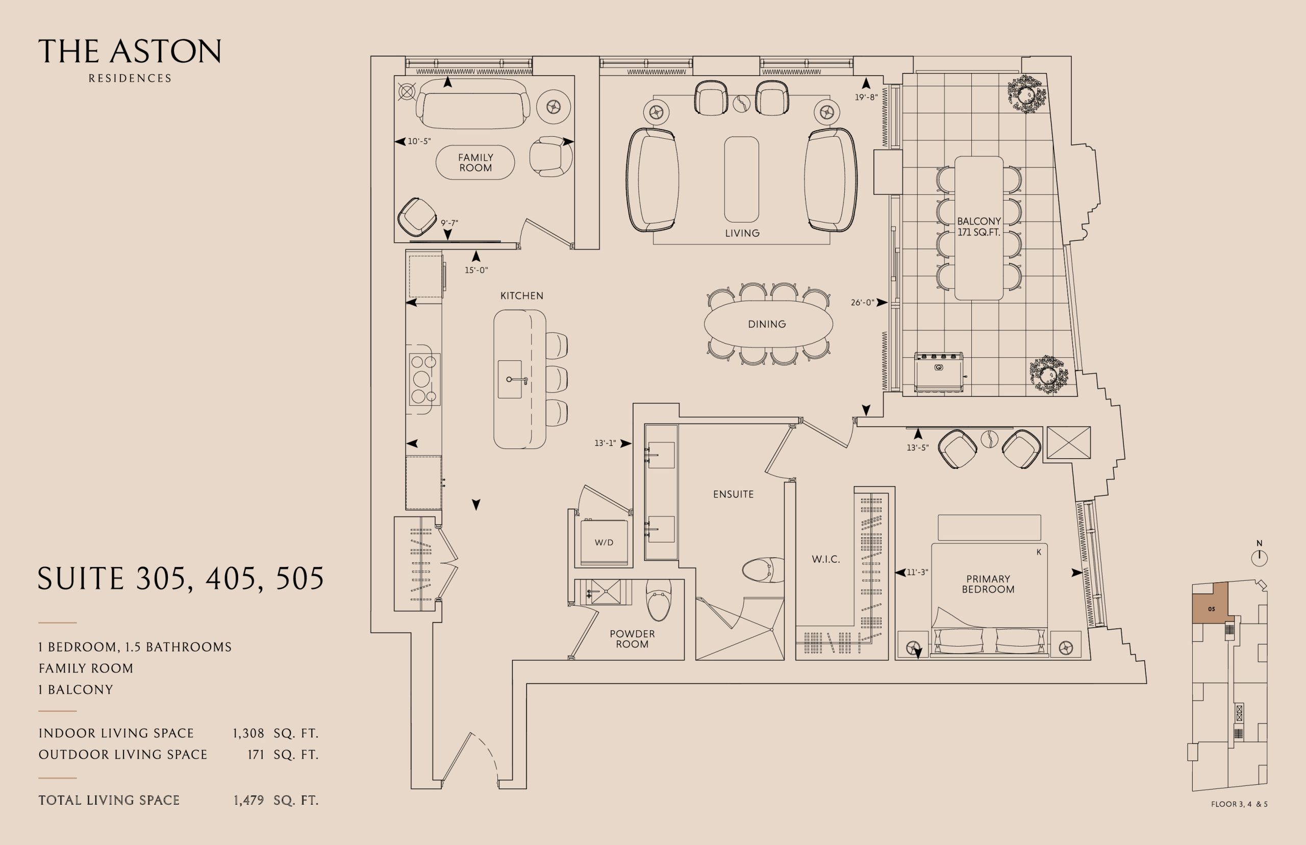 Suite 305, 405, 505 floor plan