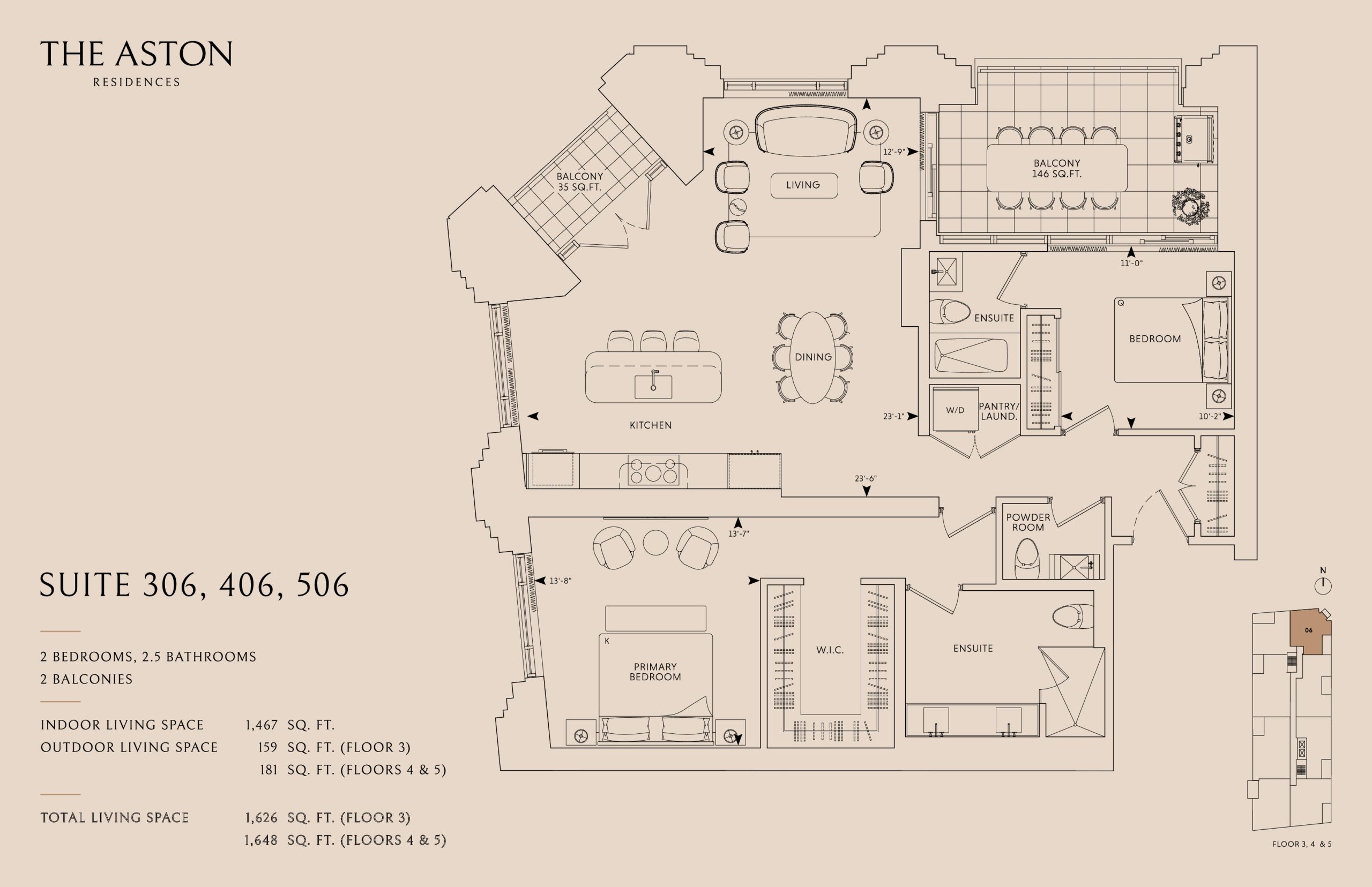 Suite 306, 406, 506 floor plan