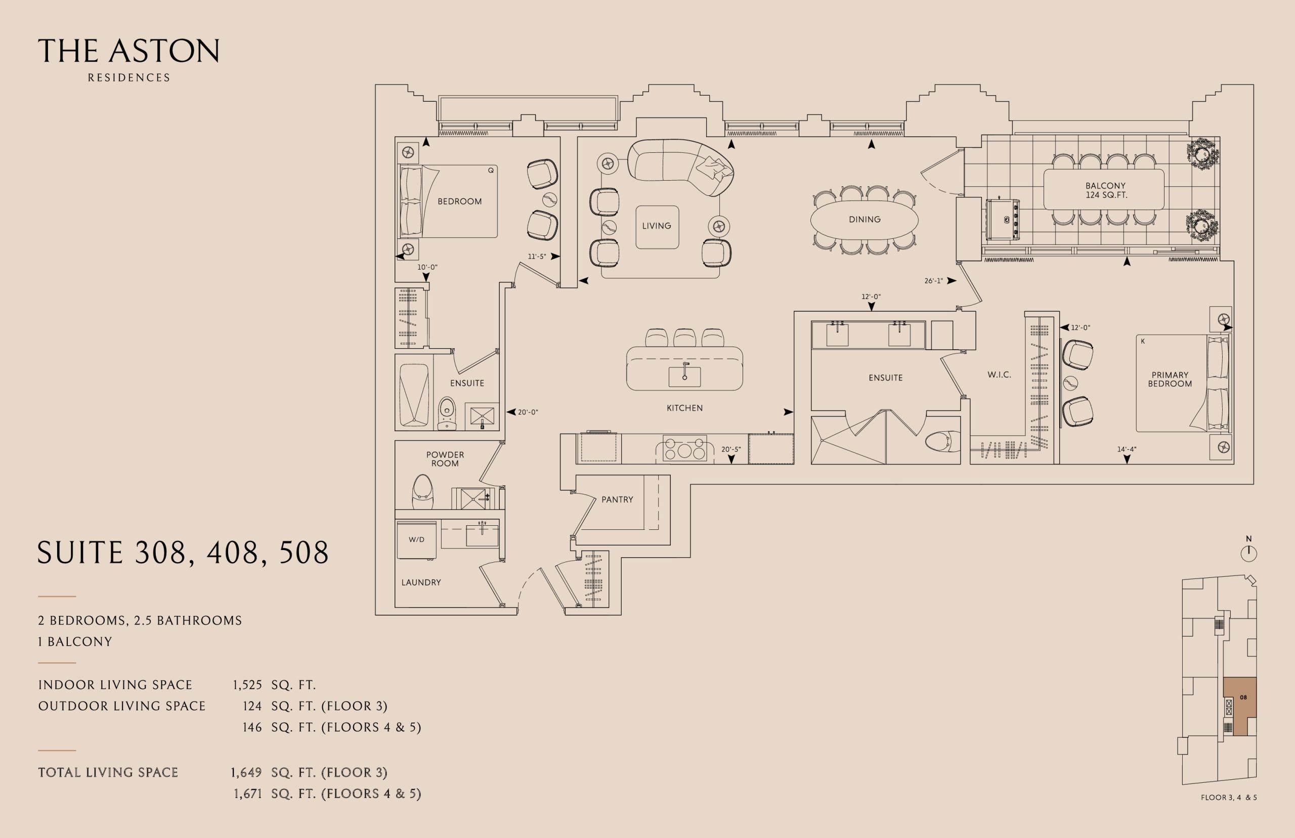 Suite 308, 408, 508 floor plan