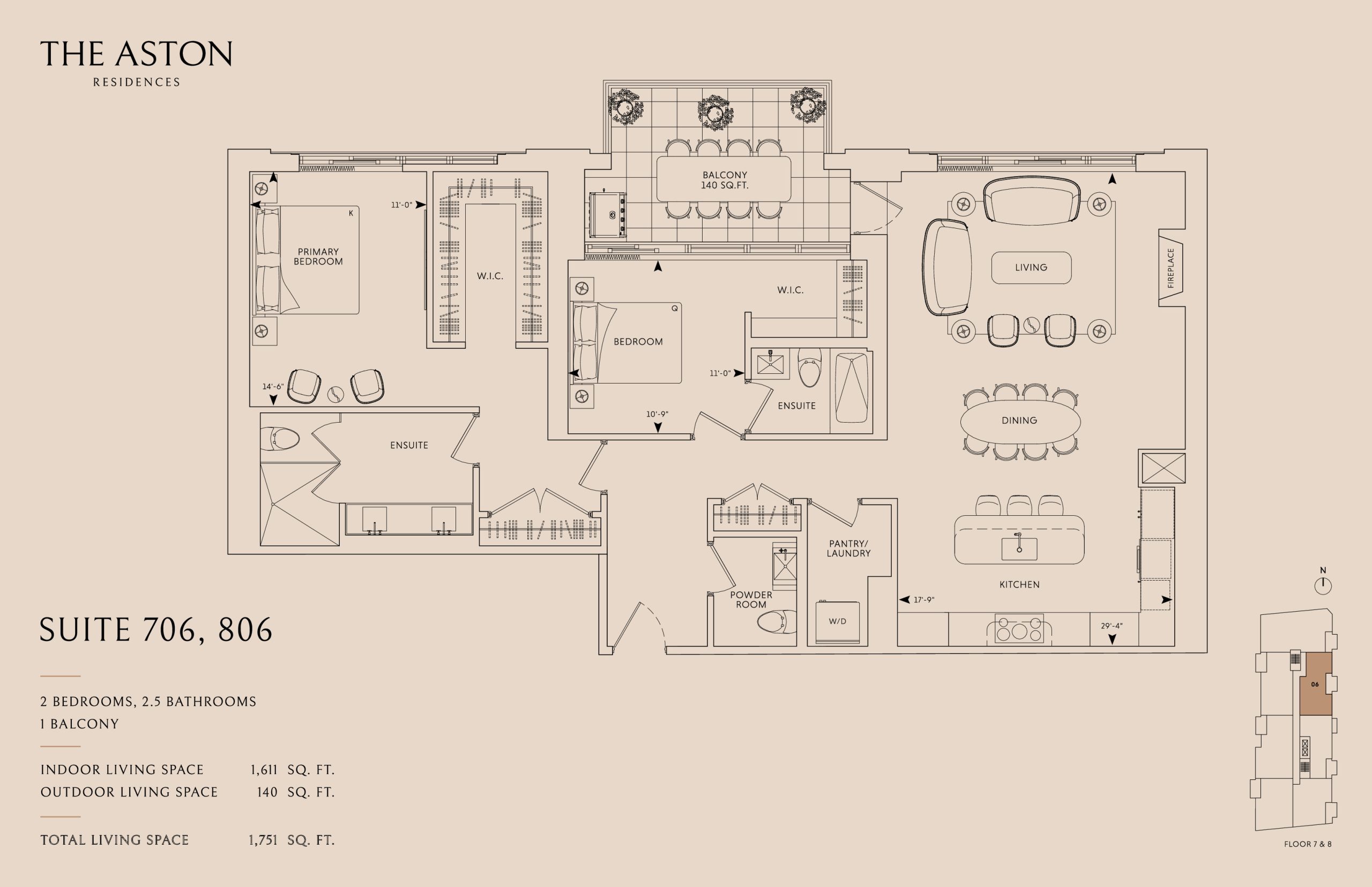 Suite 706, 806 floor plan