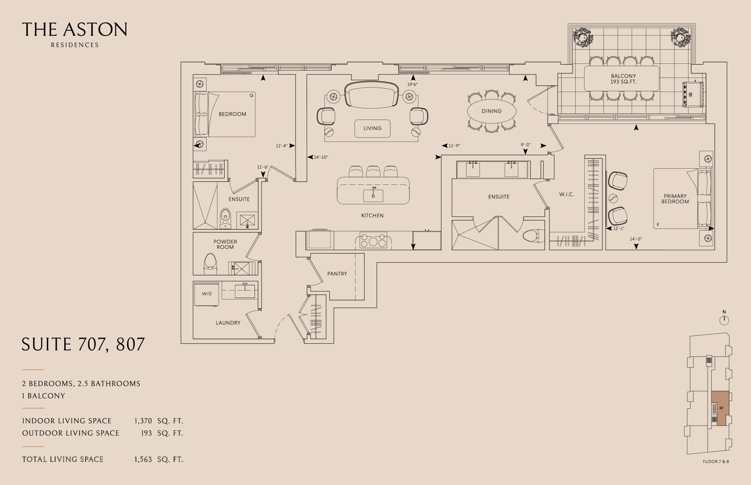 Suite 707, 807 floor plan