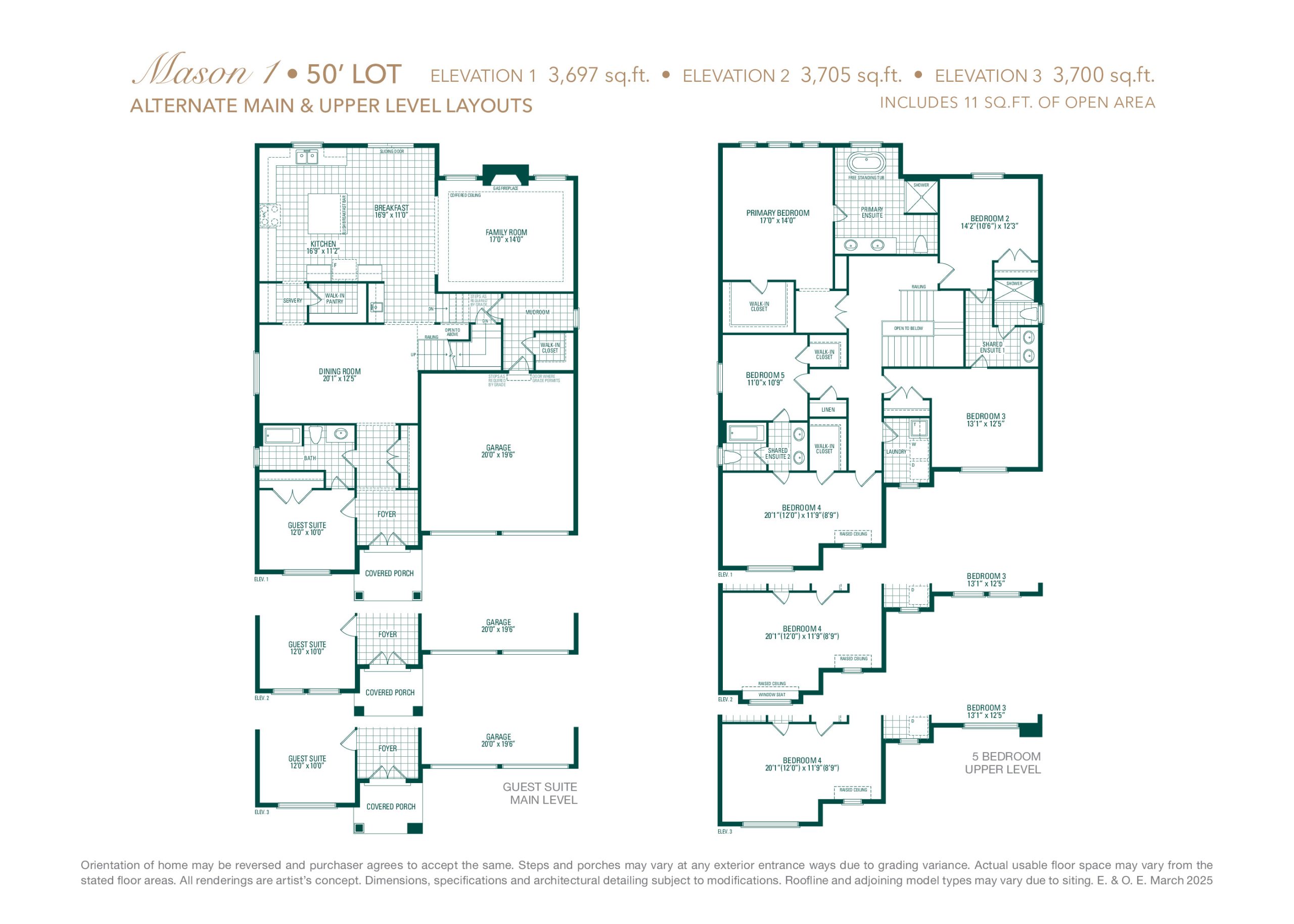 Mason 1 with Guest Suite floor plan